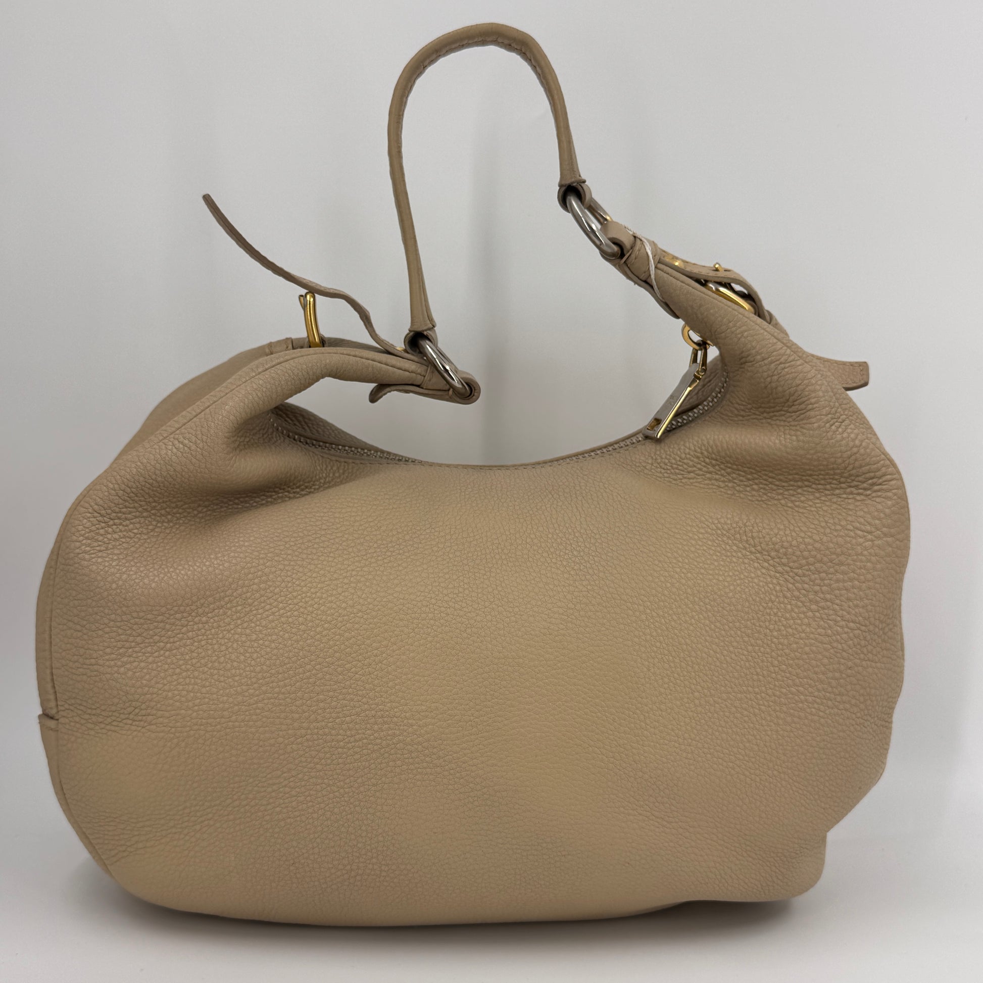 Vitello Daino Leather Hobo NJ