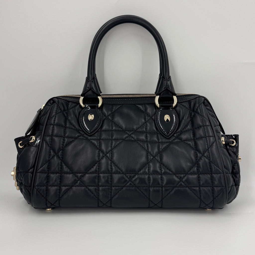 Black Cannage Leather Handbag NJ