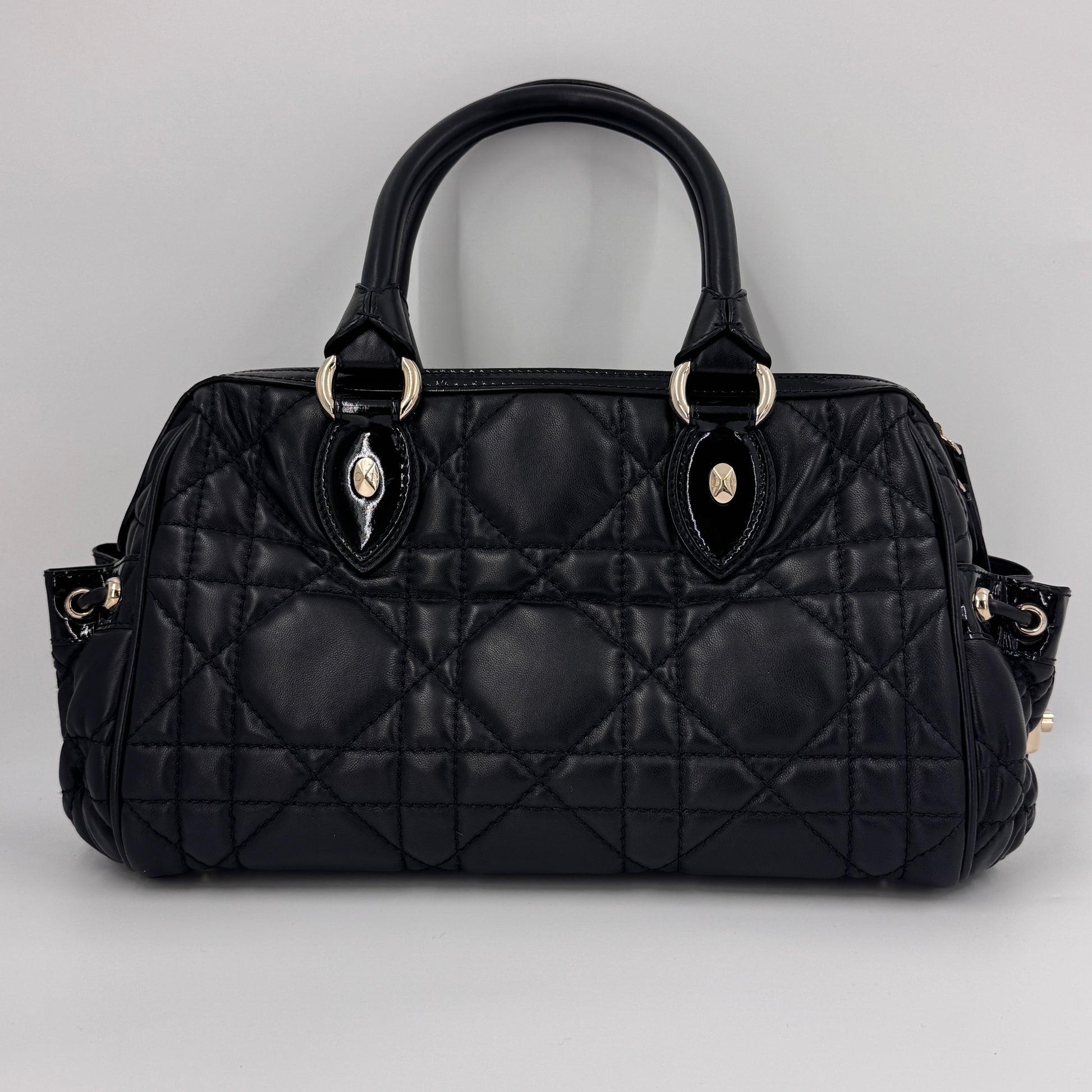 Black Cannage Leather Handbag NJ