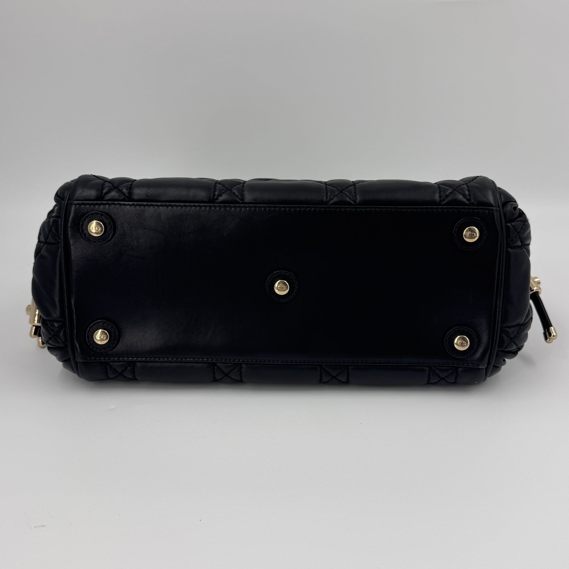 Black Cannage Leather Handbag NJ