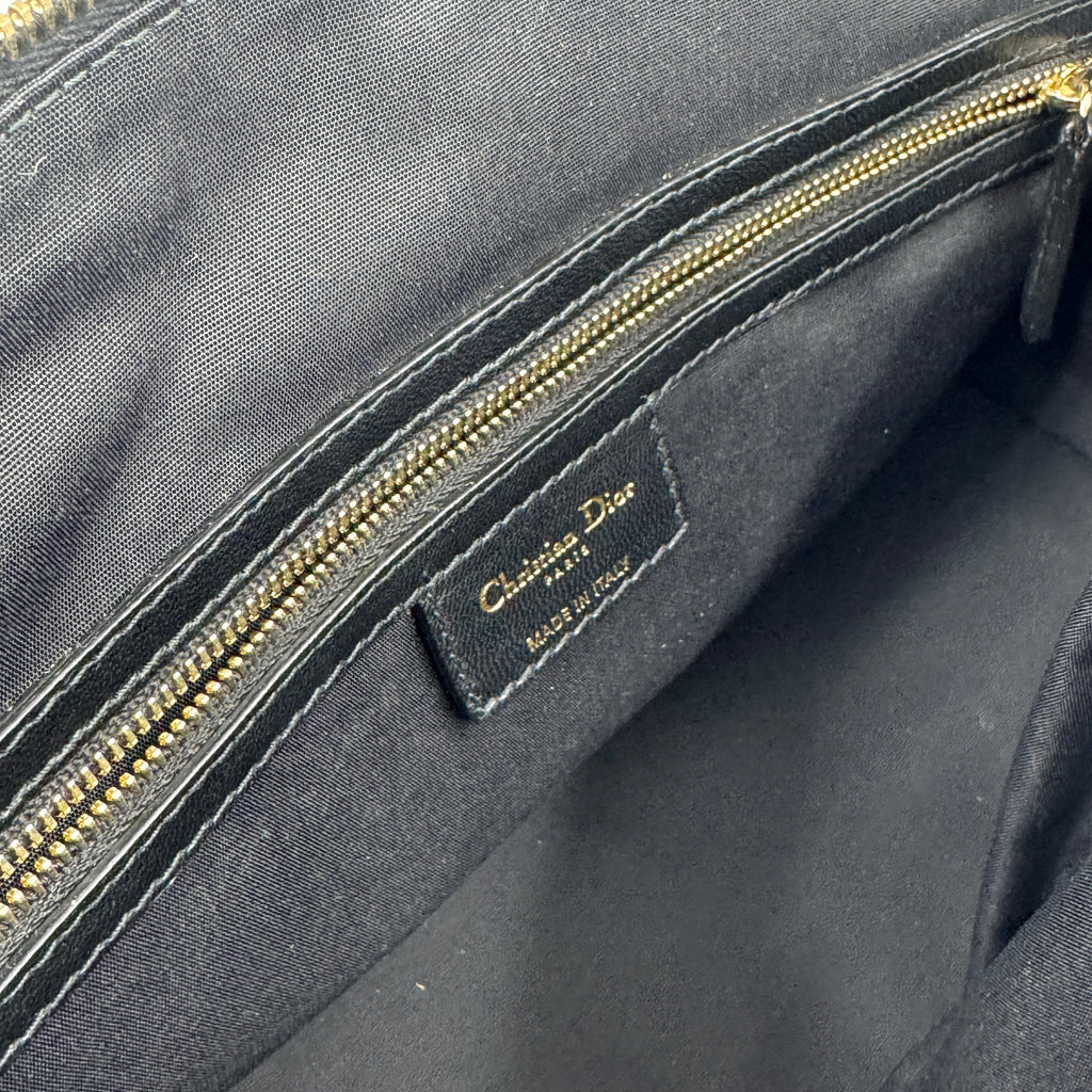 Black Cannage Leather Handbag NJ