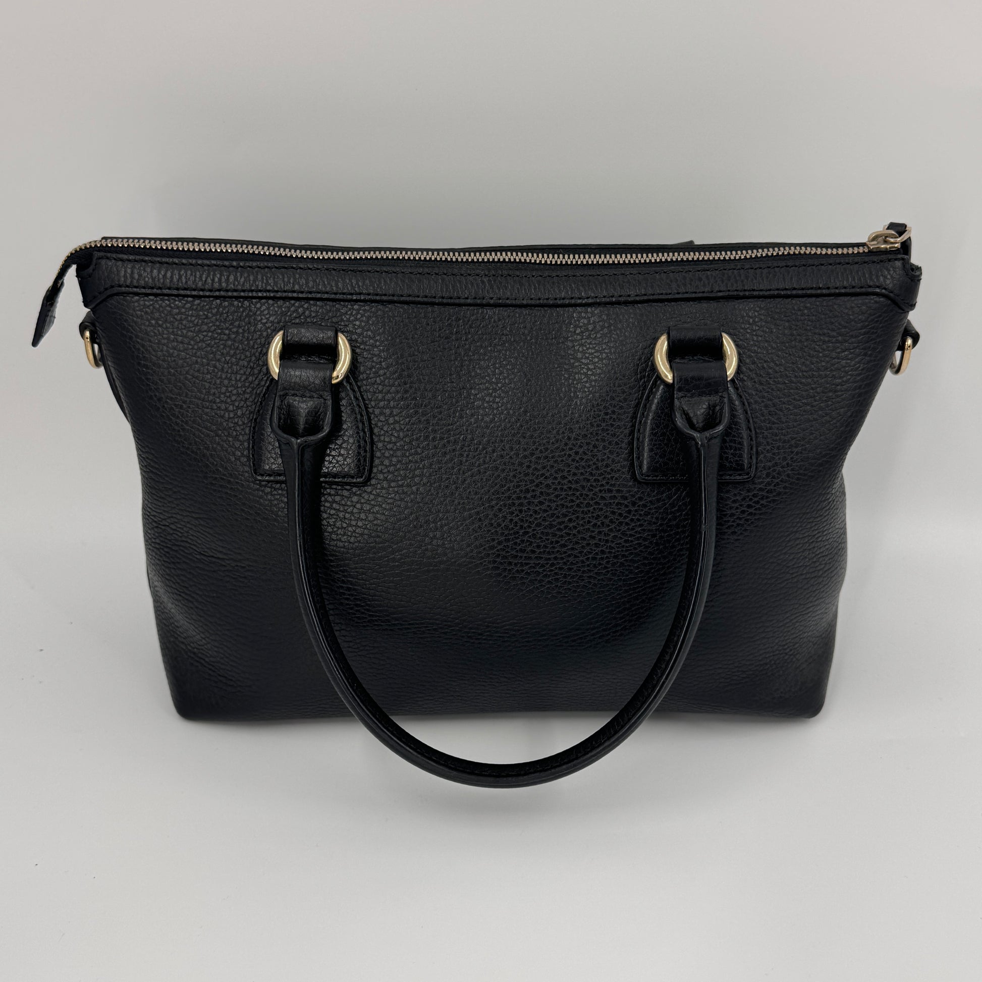 Dollar Calfskin GG Charm Satchel Black NJ