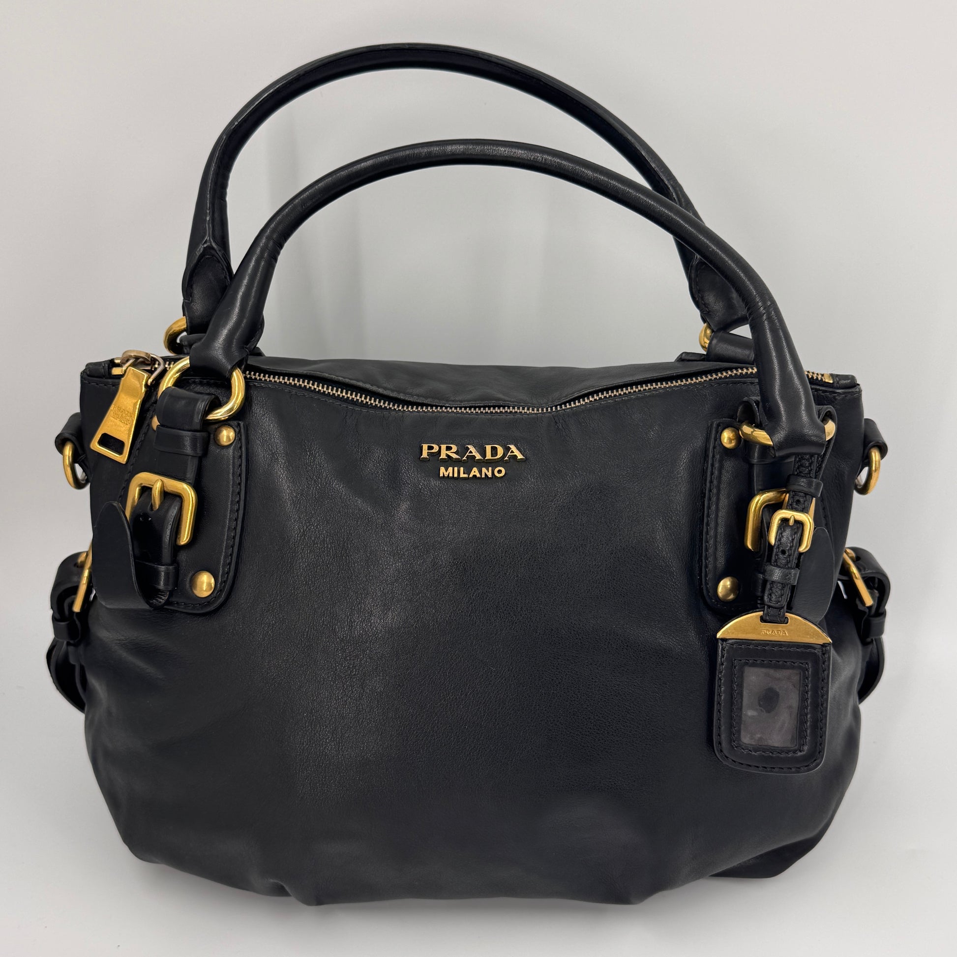 Soft Calfskin Leather Satchel Bag NJ