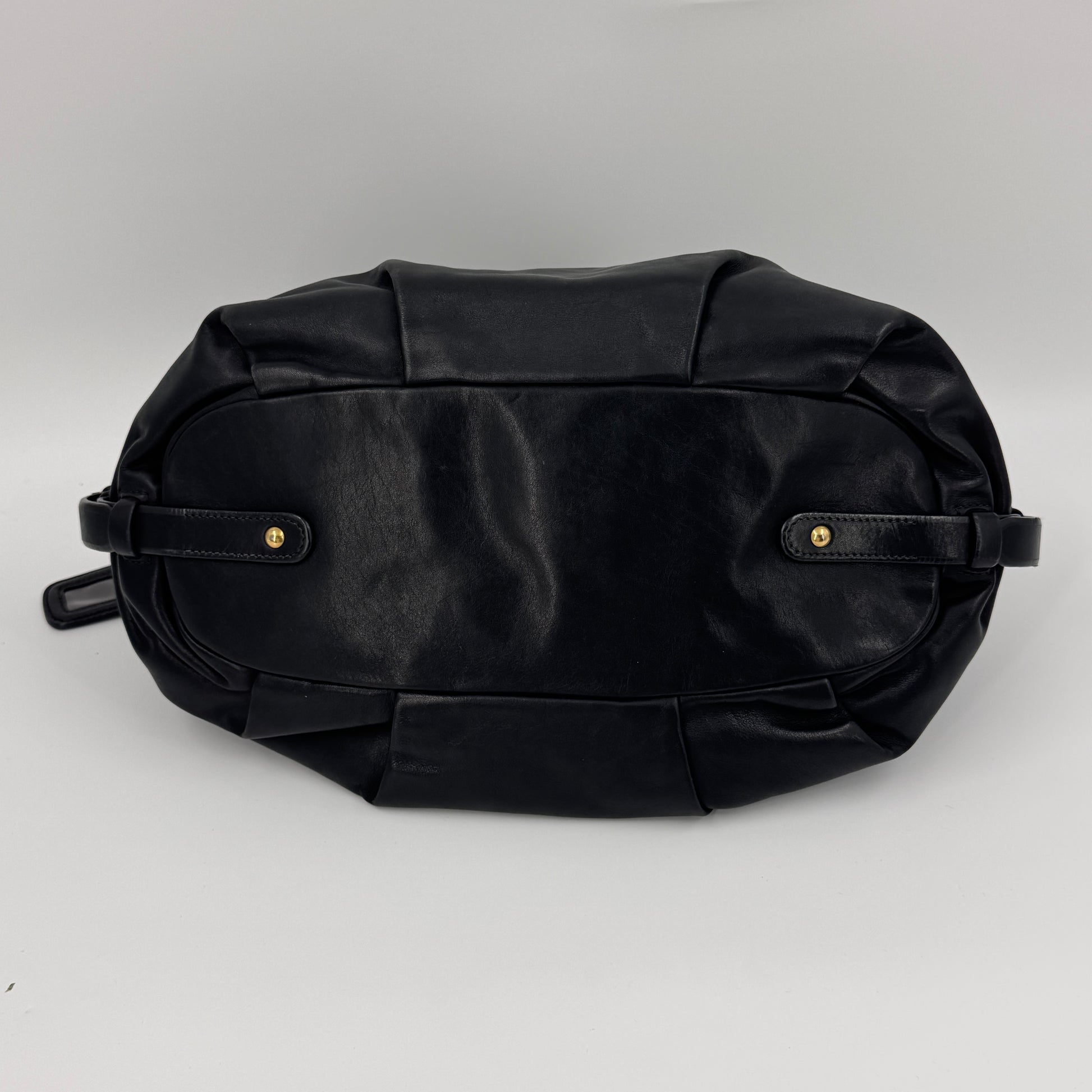 Soft Calfskin Leather Satchel Bag NJ