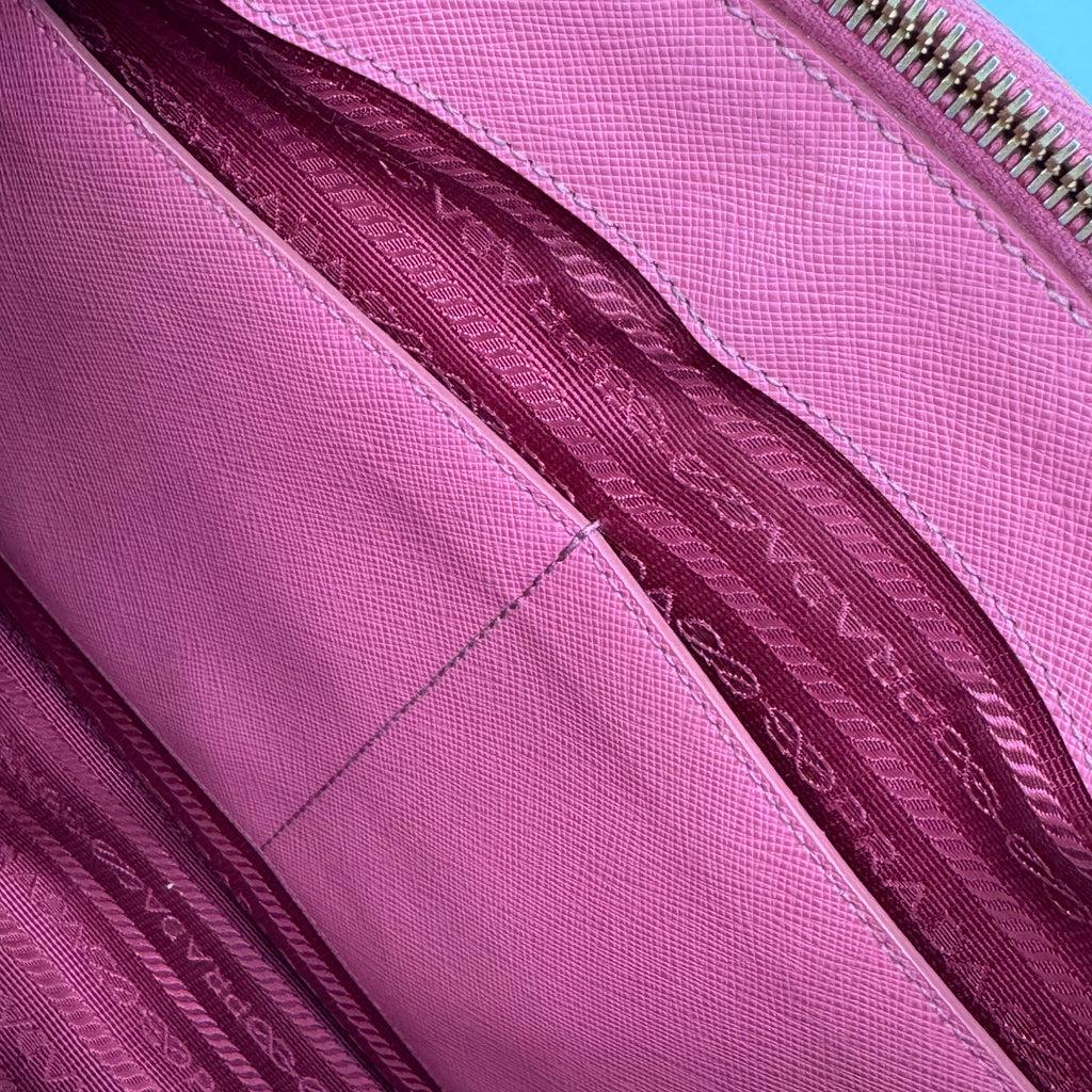 Large Saffiano Lux Galleria Double Zip Tote NJ