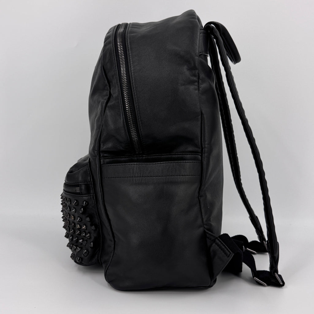 Calfskin Medium Studded Backpack Black NJ