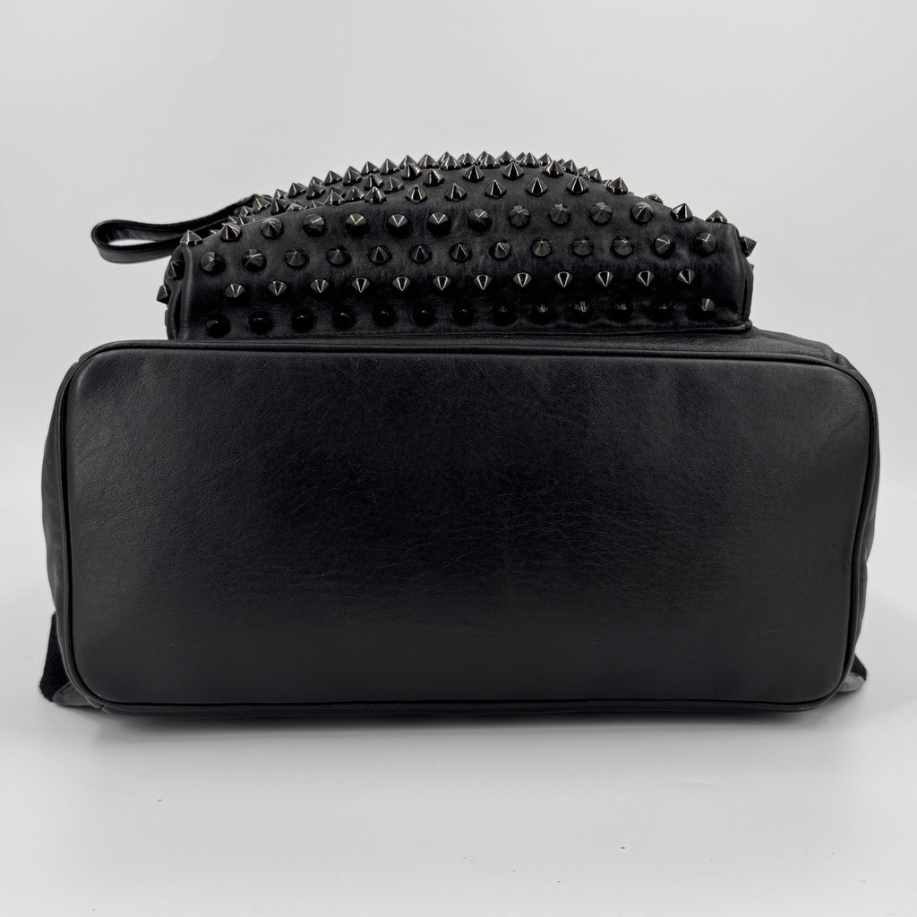 Calfskin Medium Studded Backpack Black NJ