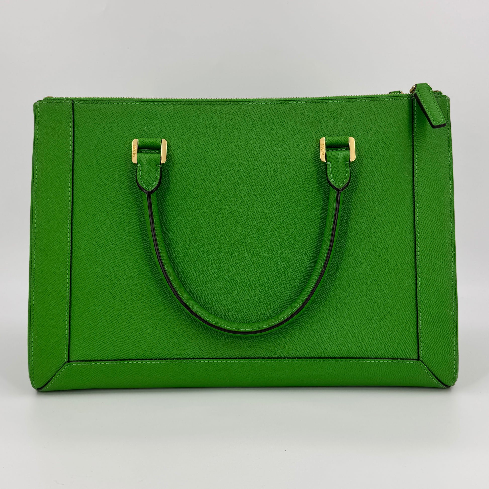 Green Leather Hand Bag NJ