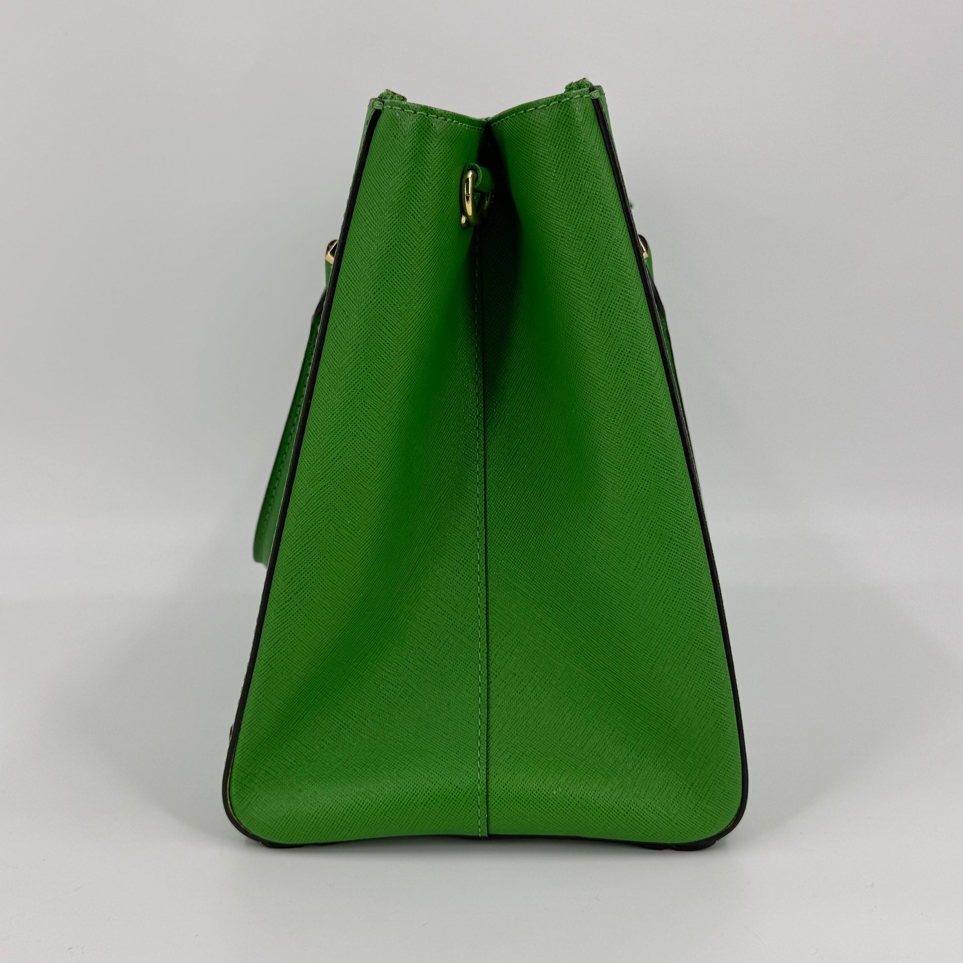 Green Leather Hand Bag NJ