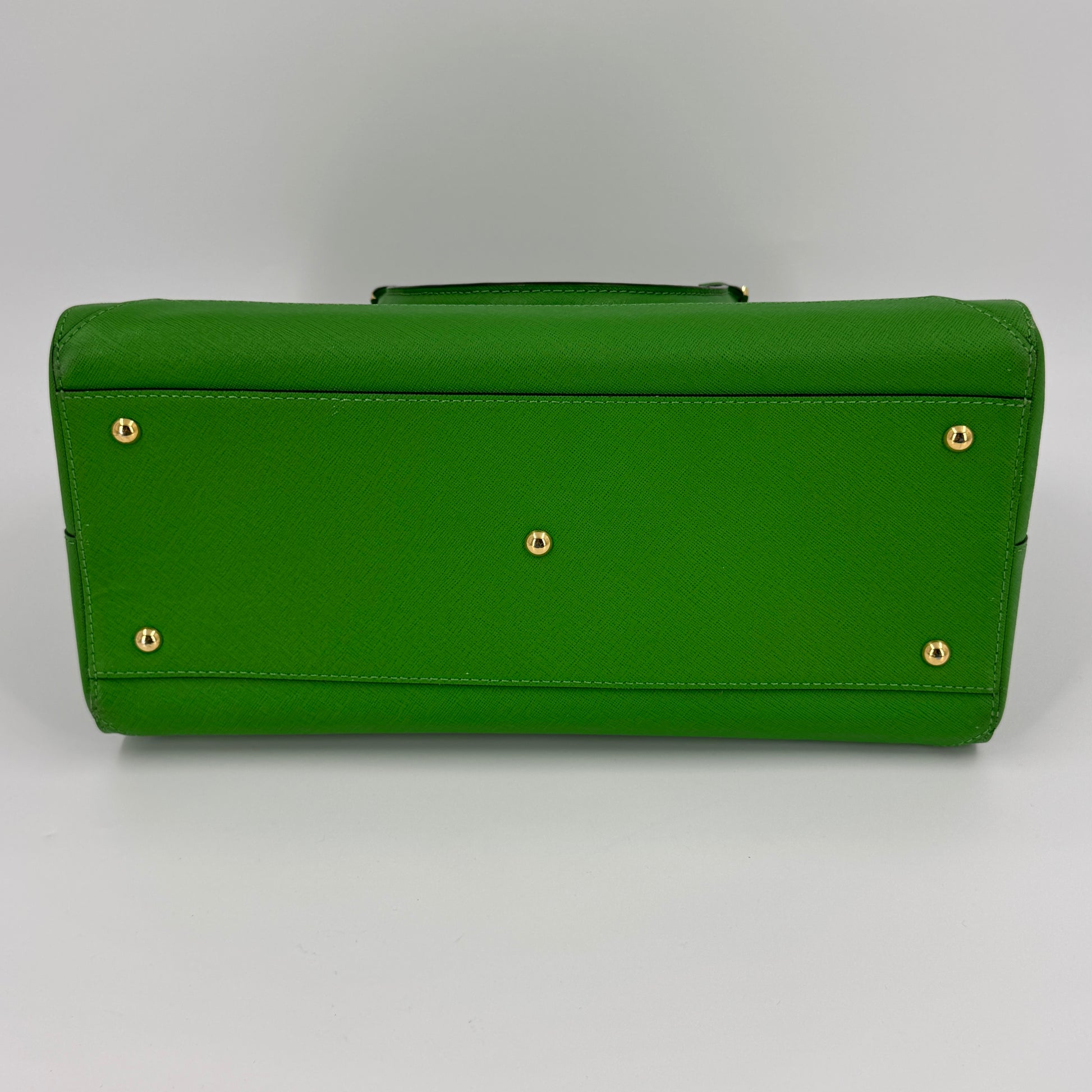 Green Leather Hand Bag NJ
