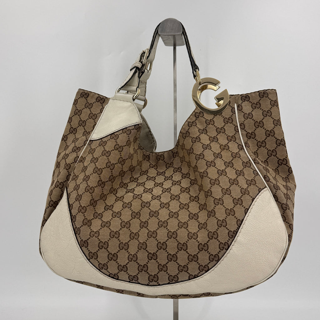 GG Canvas Large Charlotte Hobo NJ