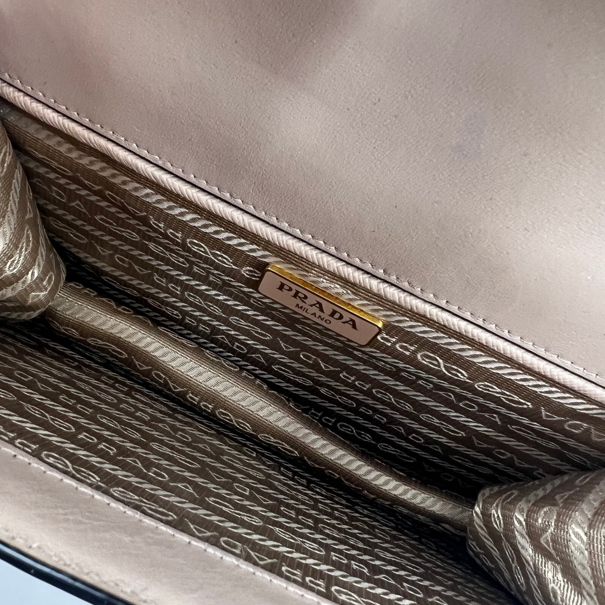 Beige Saffiano Soft Cahier Leather Flap Shoulder Bag - twins