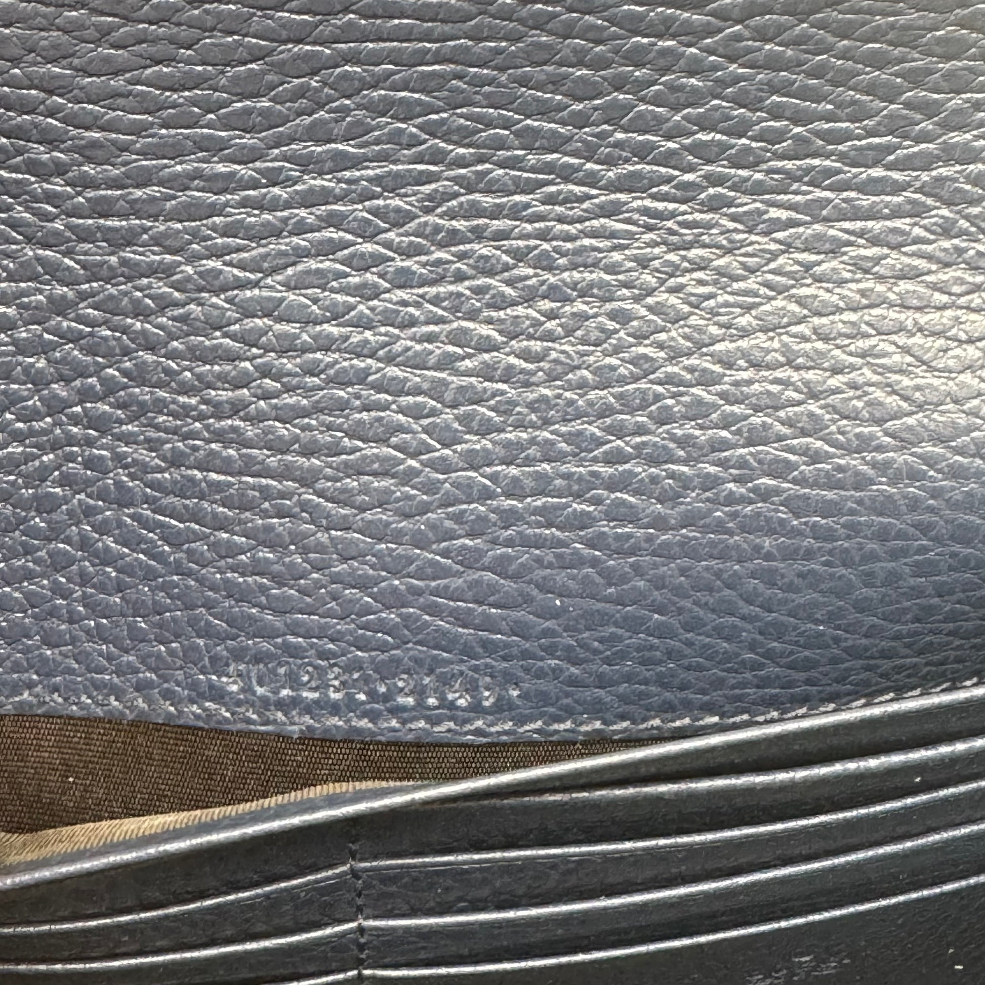 Dollar Calfskin Crystal Mini Dionysus Chain Wallet Blue Agata Black Diamond