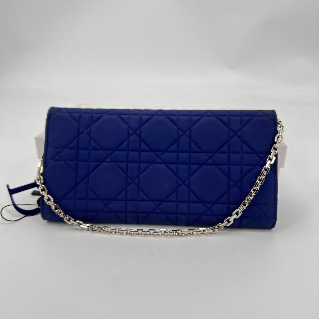 Lady Dior Wallet on Chain Pouch Cannage Quilt Lambskin Long Twins