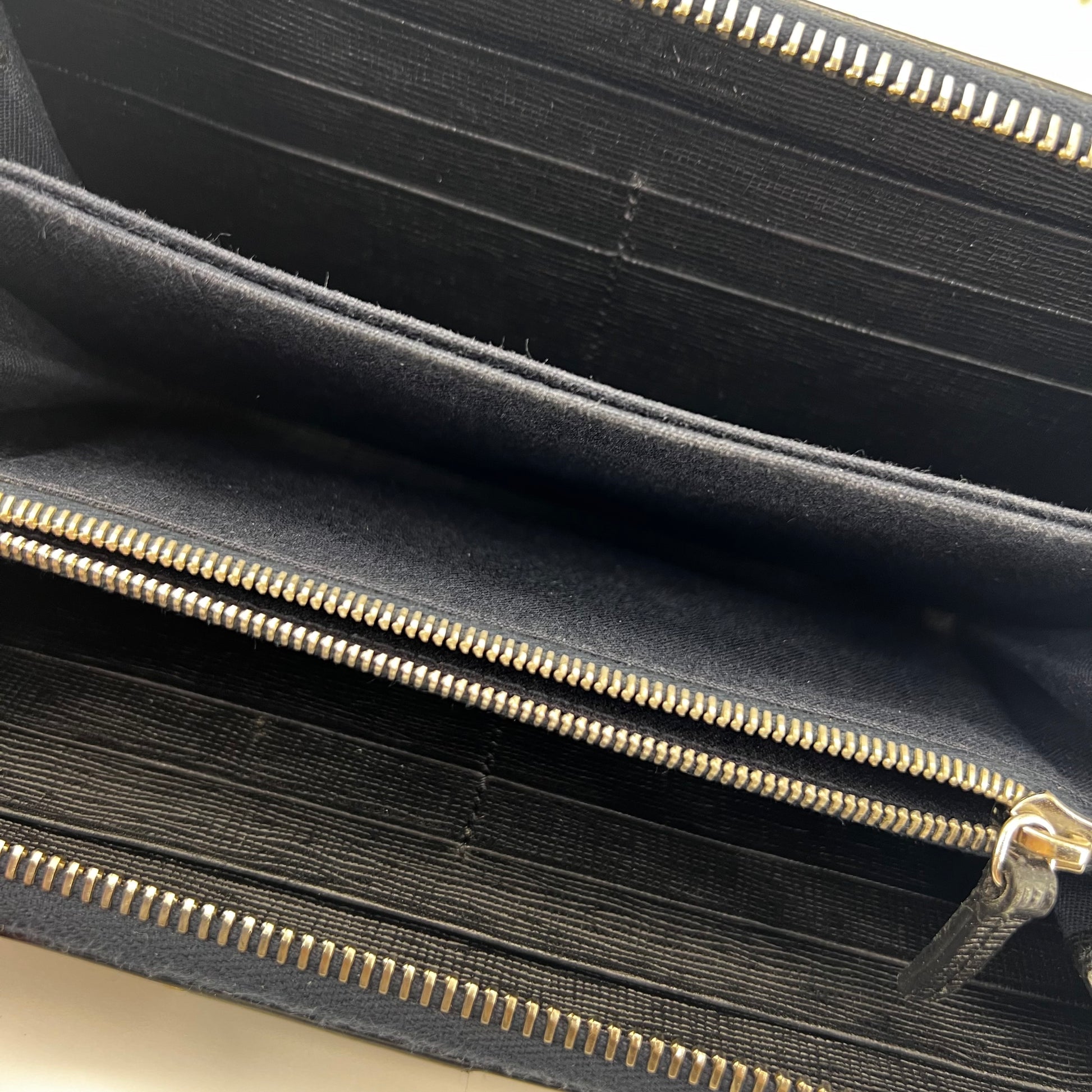 Monster Zip Around Wallet Printed Leather Long twins
