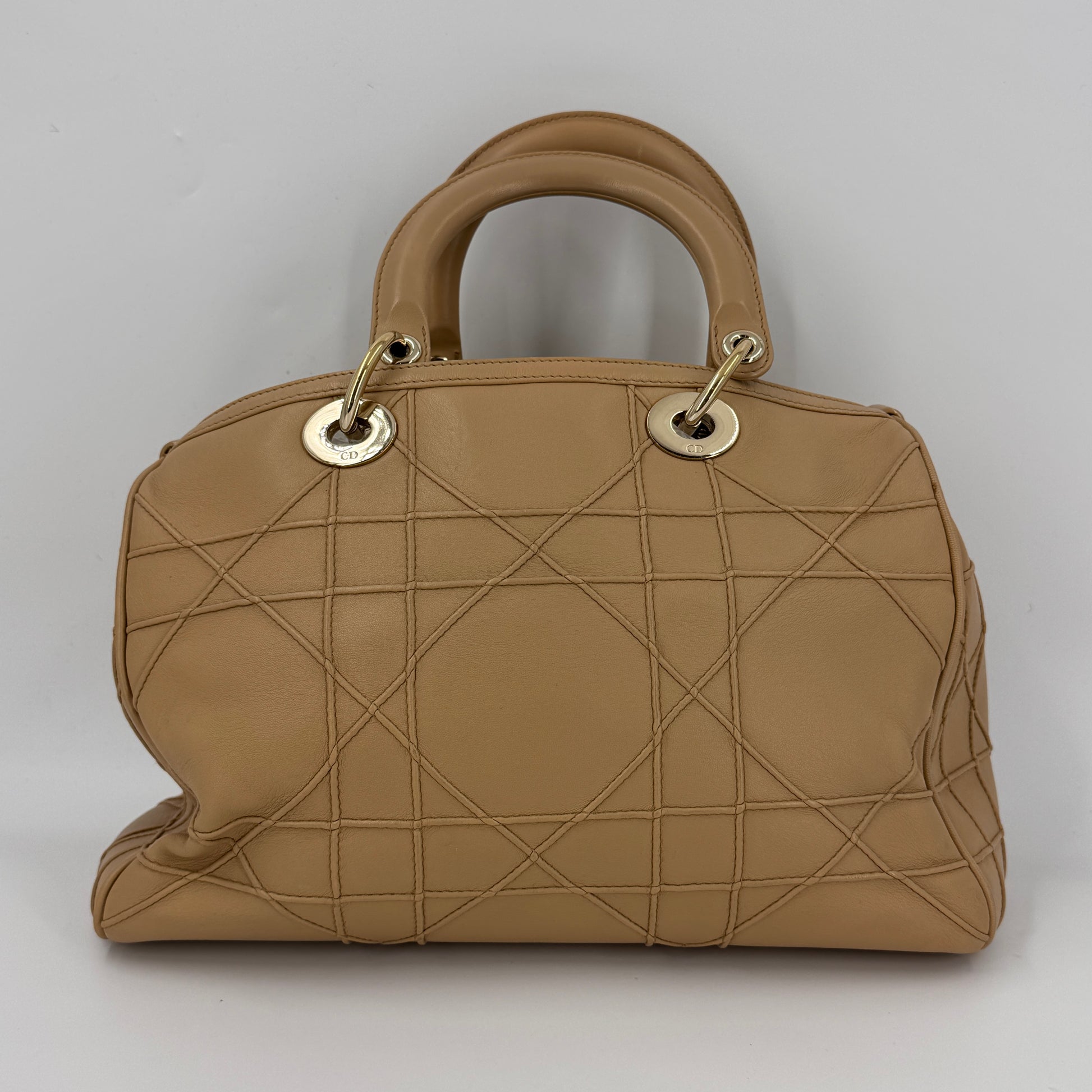Lambskin Cannage Granville Polochon Beige NJ