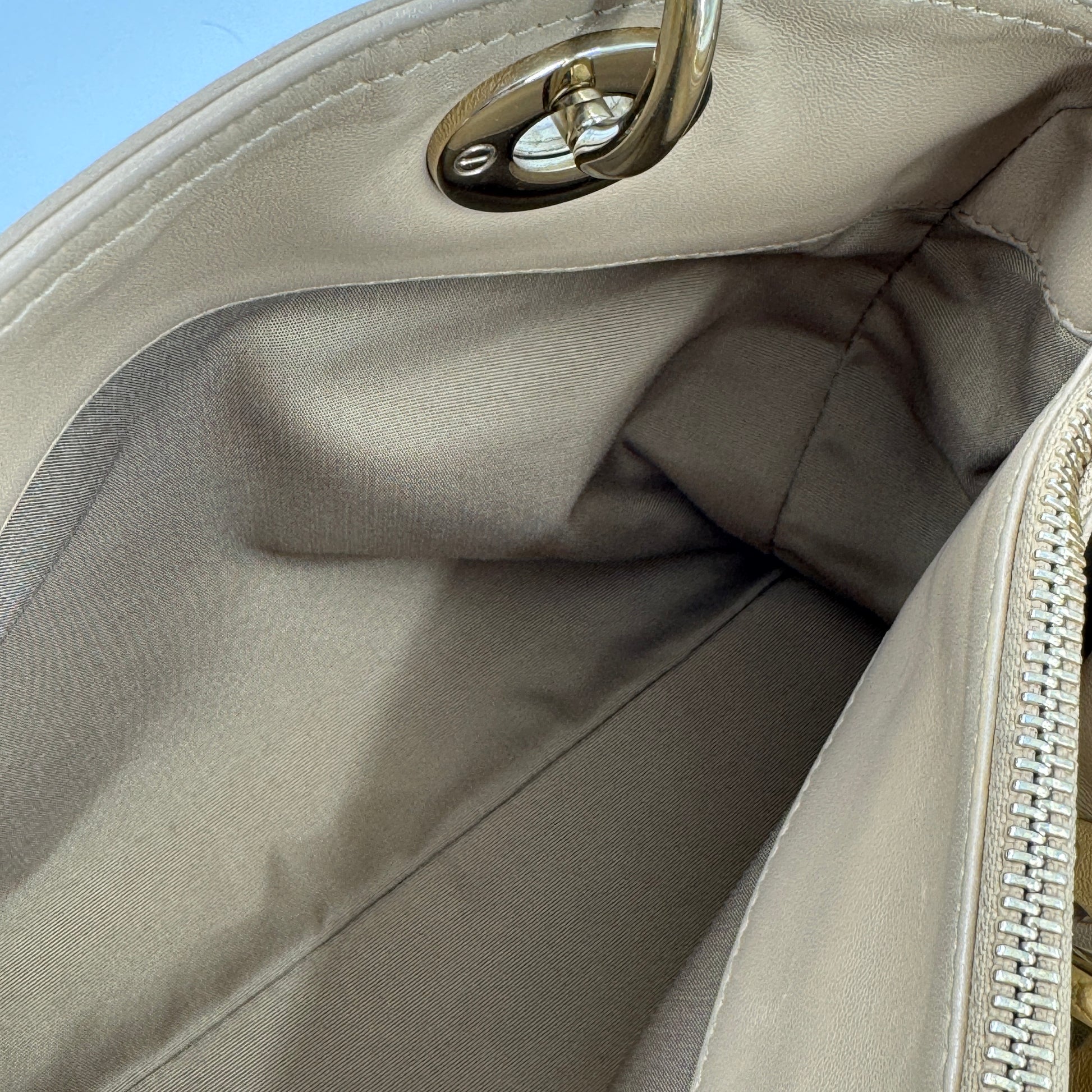 Lambskin Cannage Granville Polochon Beige NJ