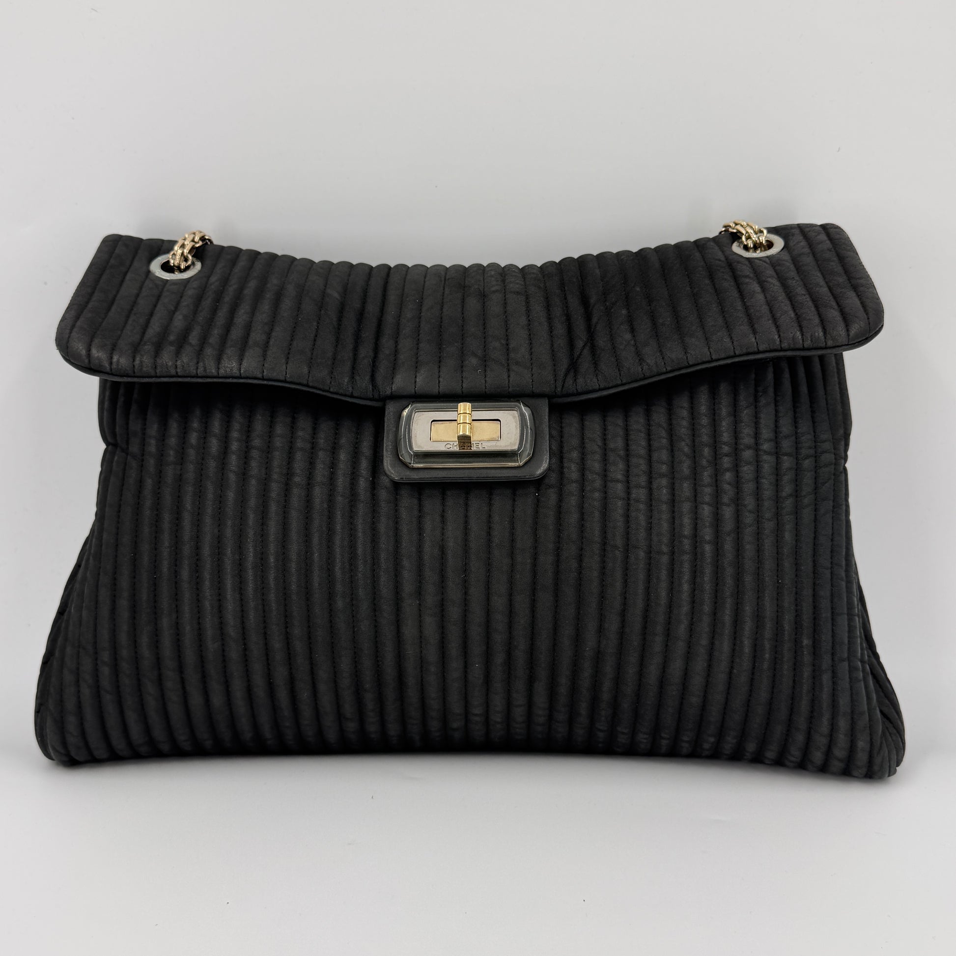 Mademoiselle Lock Bijoux Flap Shoulder Bag Black NJ
