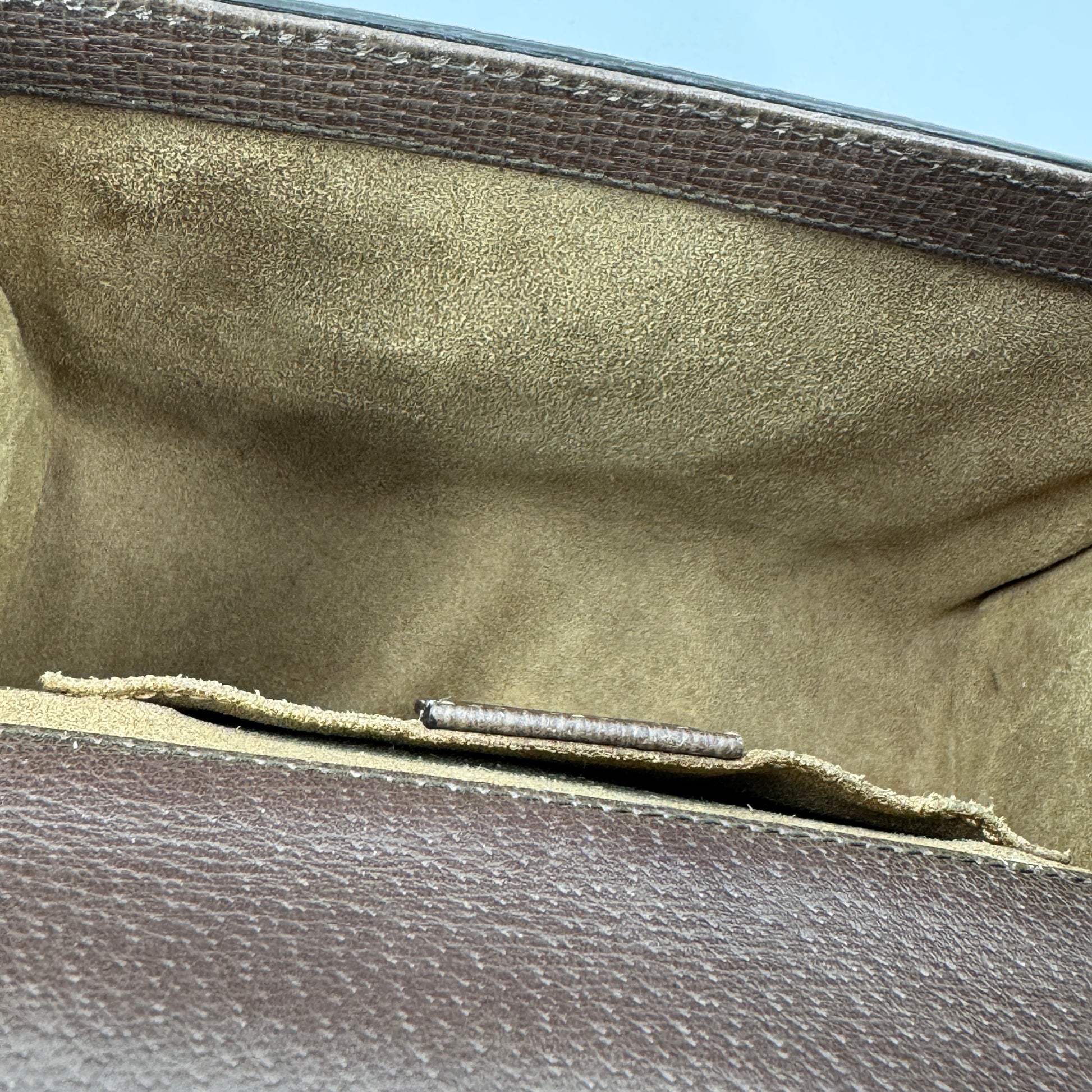 Grain De Poudre Matelasse Chevron Monogram Chain Wallet Palissandre