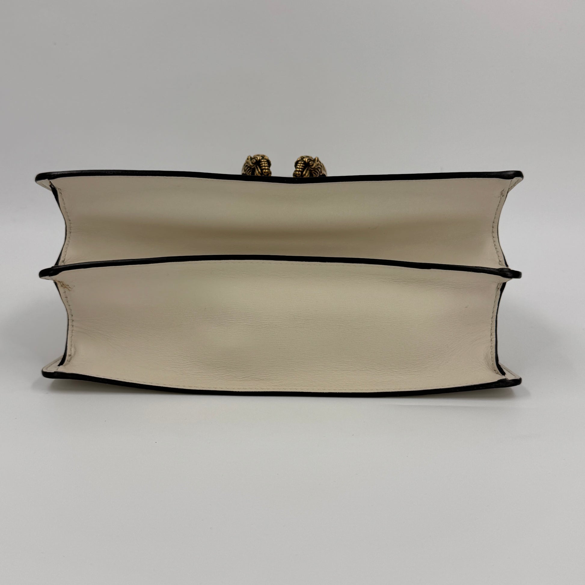 Calfskin Bamboo Web Medium Dionysus Top Handle Bag White Blue Hibiscus Red NJ