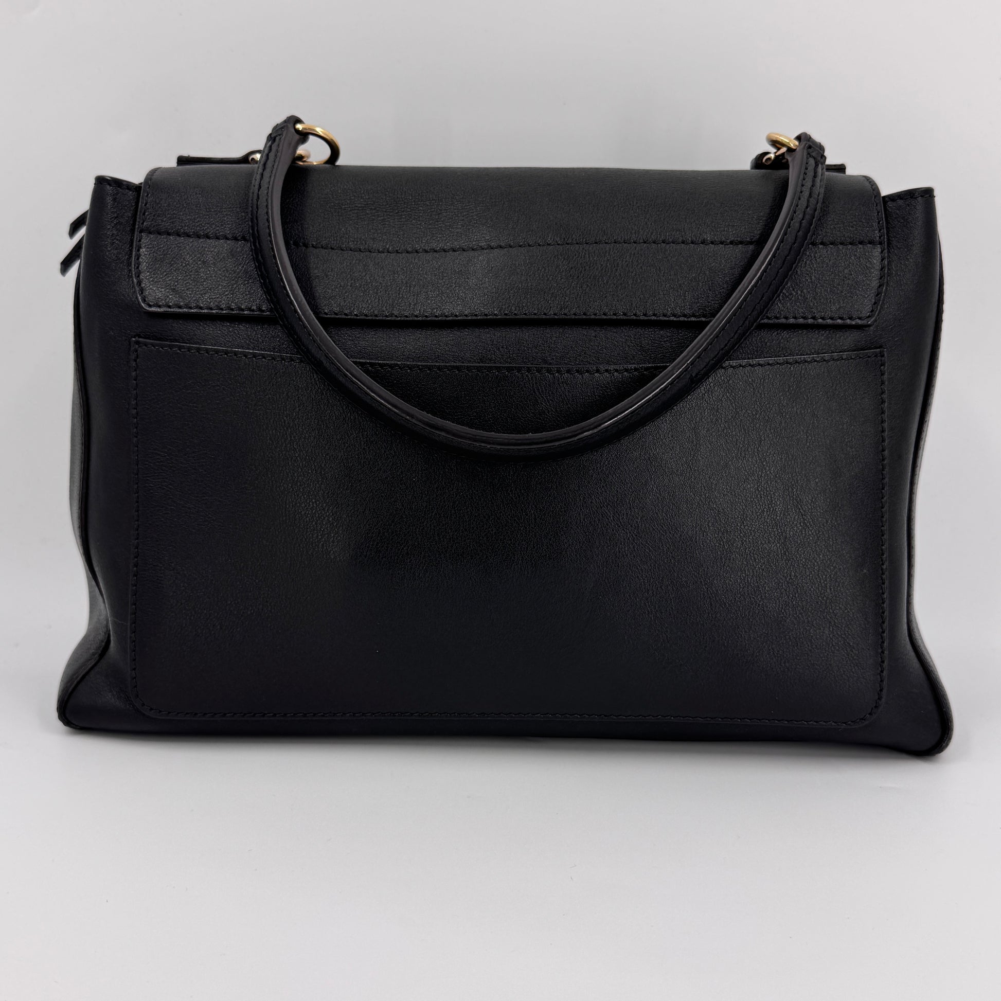 Calfskin Medium Faye Day Shoulder Bag Black NJ
