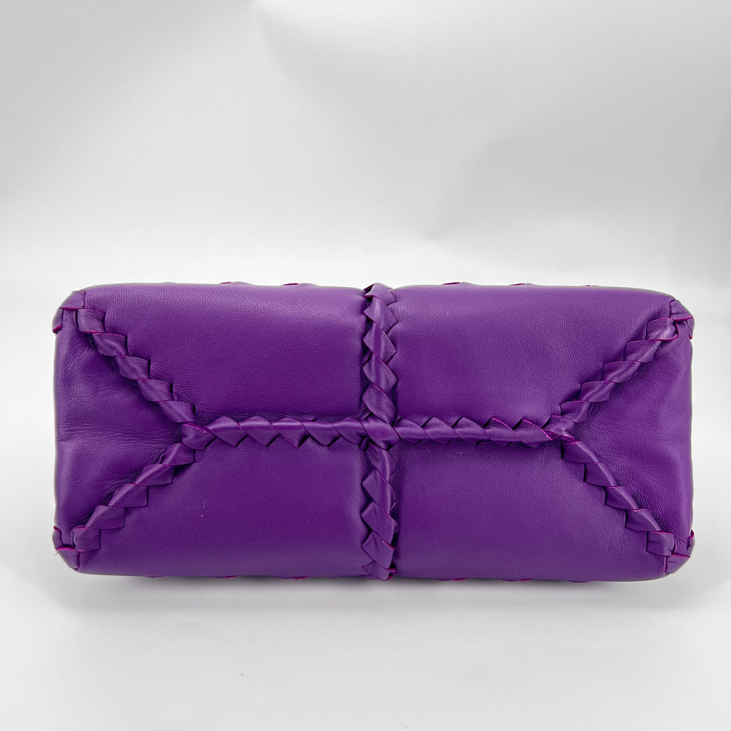 Napoli Tote Leather with Intrecciato Detail Medium Twins