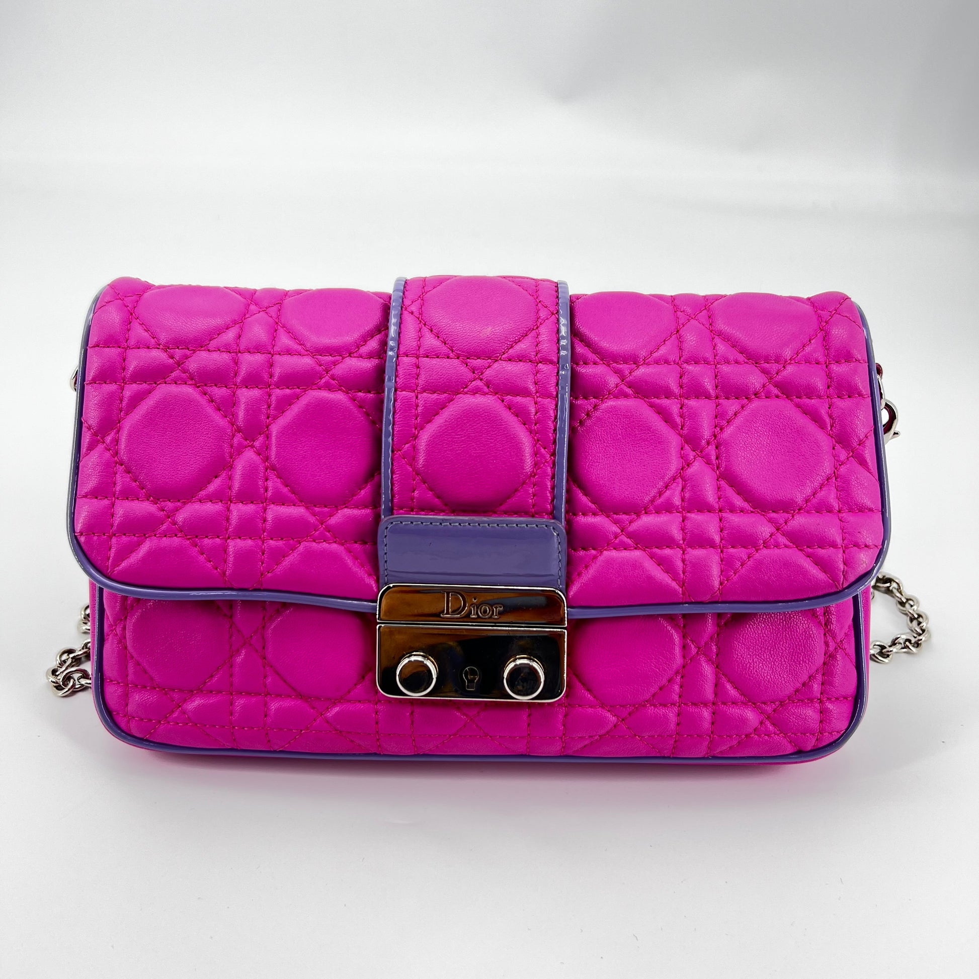New Lock Flap Bag Cannage Quilt Lambskin Small twins