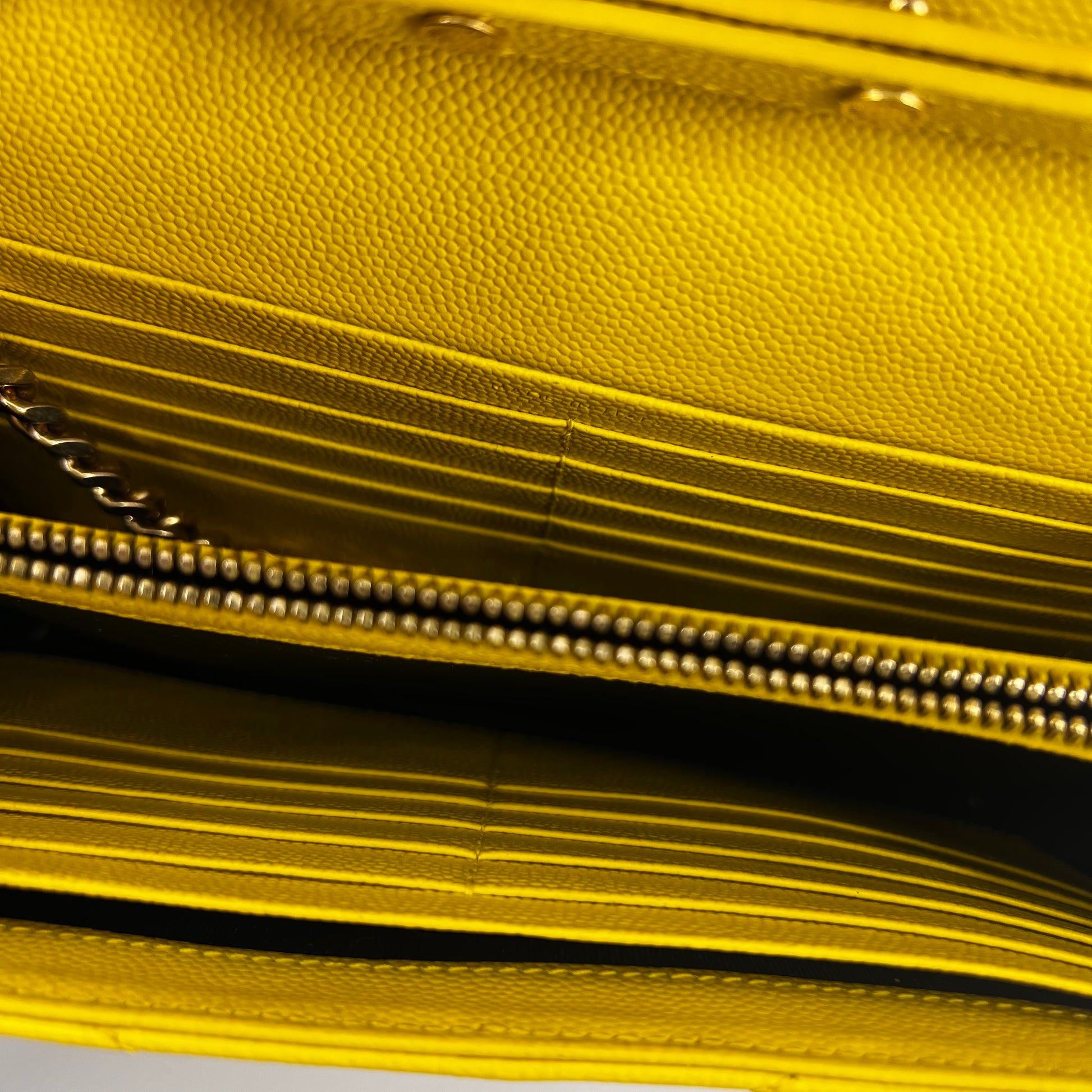 Classic Monogram Wallet on Chain Matelasse Chevron Leather Small twins