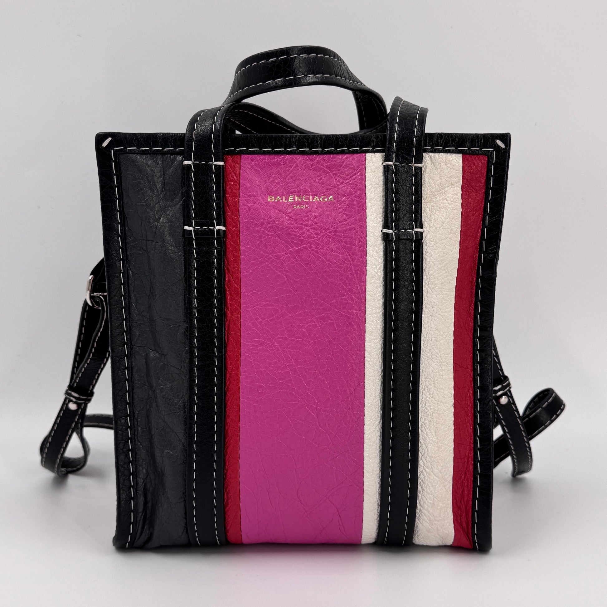 Striped Bazar Shopper Tote NJ