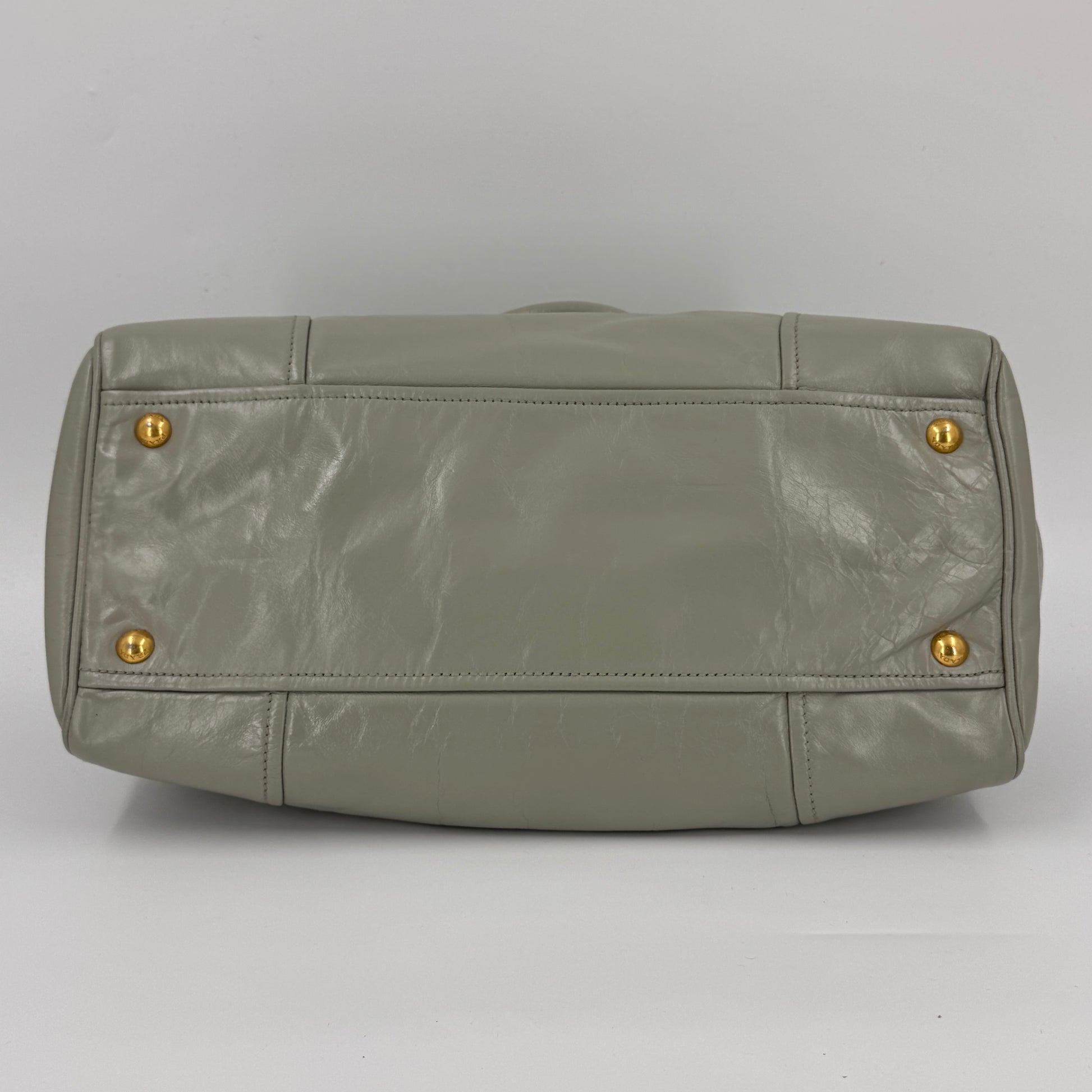 Vitello Shine Leather Top Handle Bag NJ