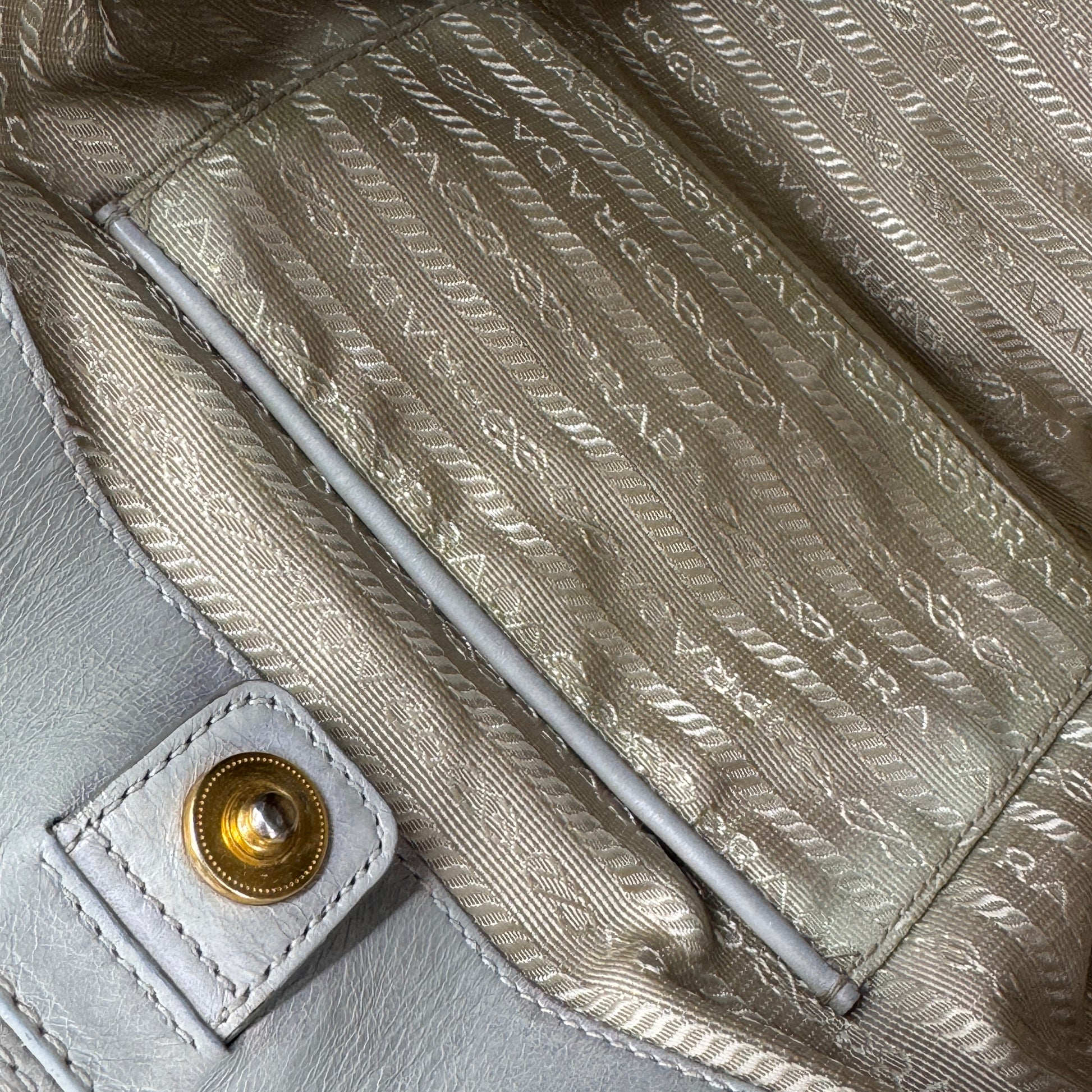Vitello Shine Leather Top Handle Bag NJ