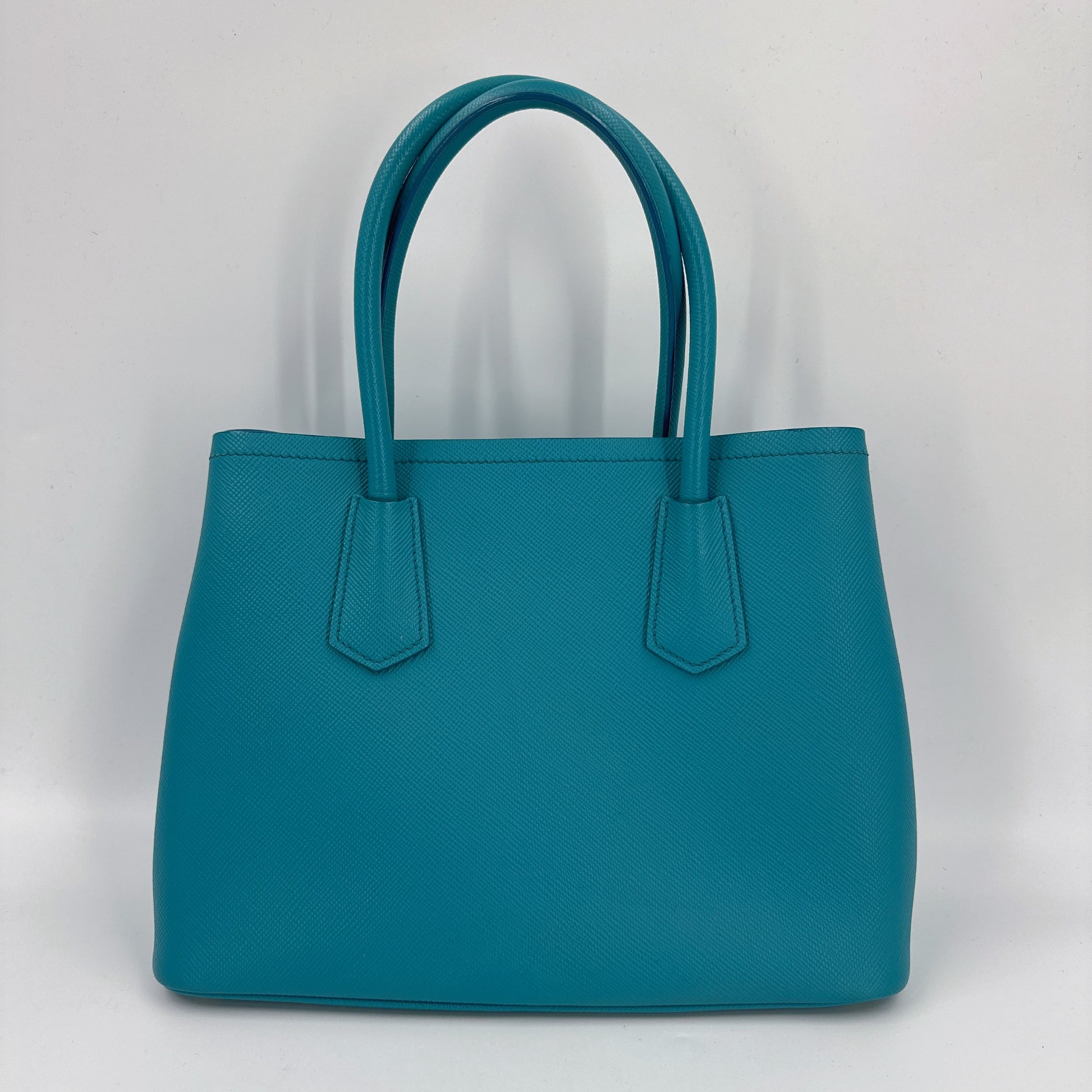 Saffiano Cuir Small Double Bag Turchese Acquamarina NJ