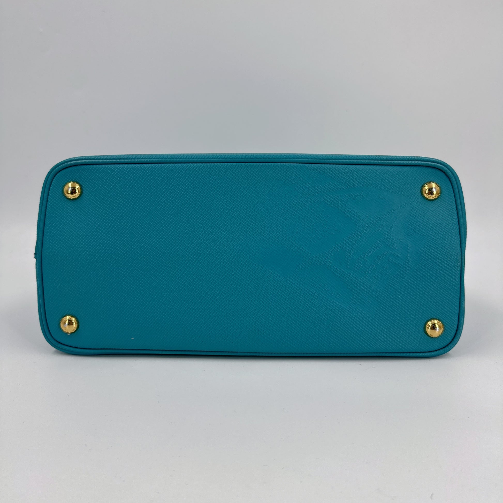 Saffiano Cuir Small Double Bag Turchese Acquamarina NJ