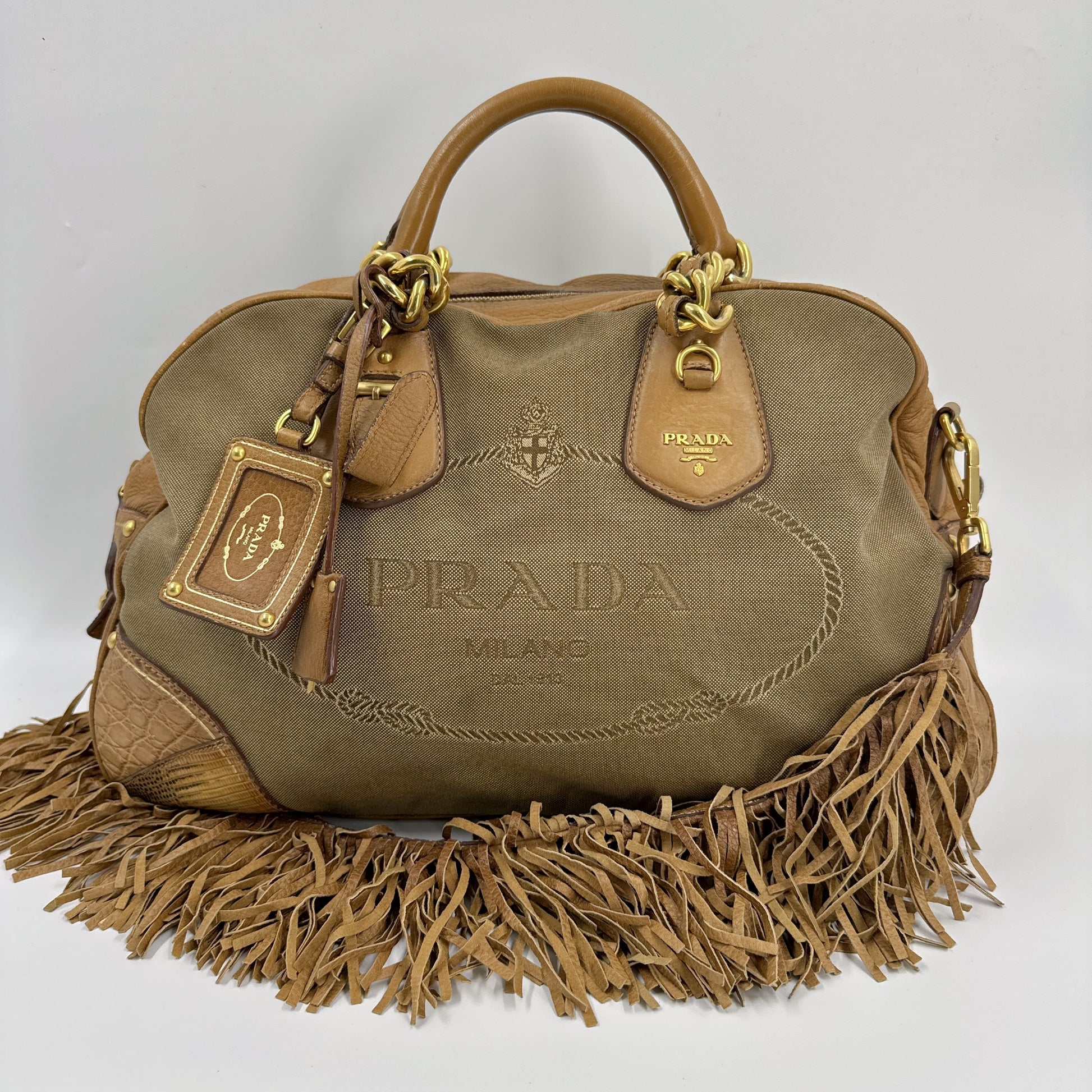 Logo Jacquard Shoulder Bag NJ