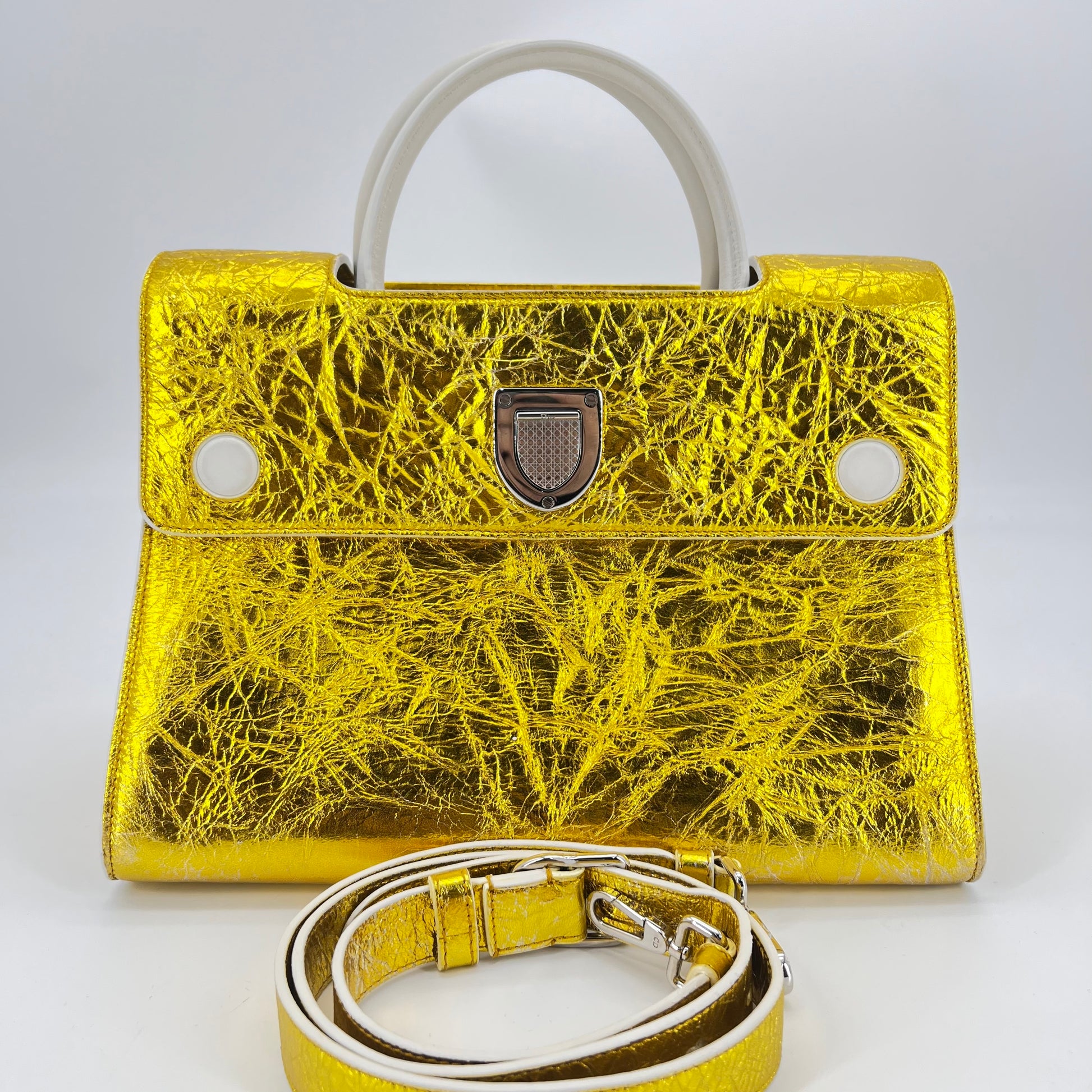Diorever Handbag Leather Medium Twins