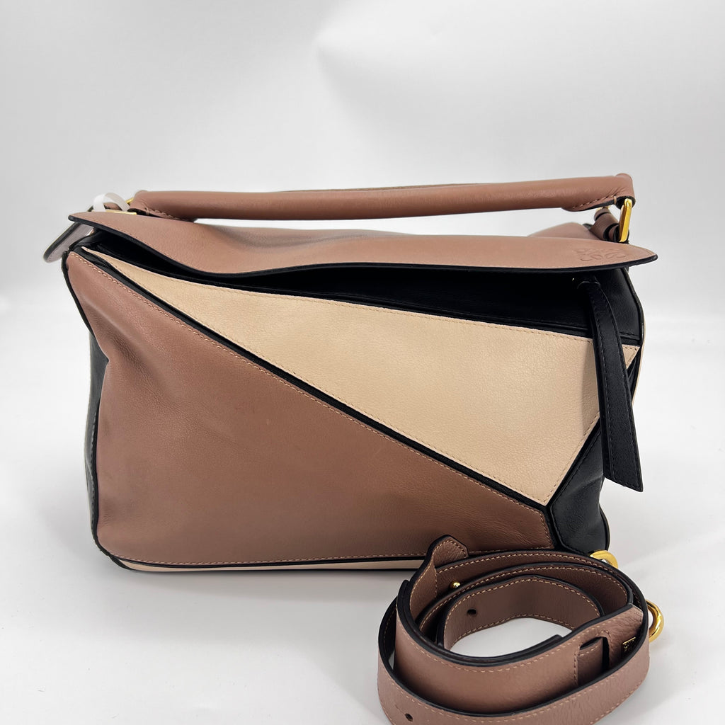 Puzzle Bag Leather Medium Twins