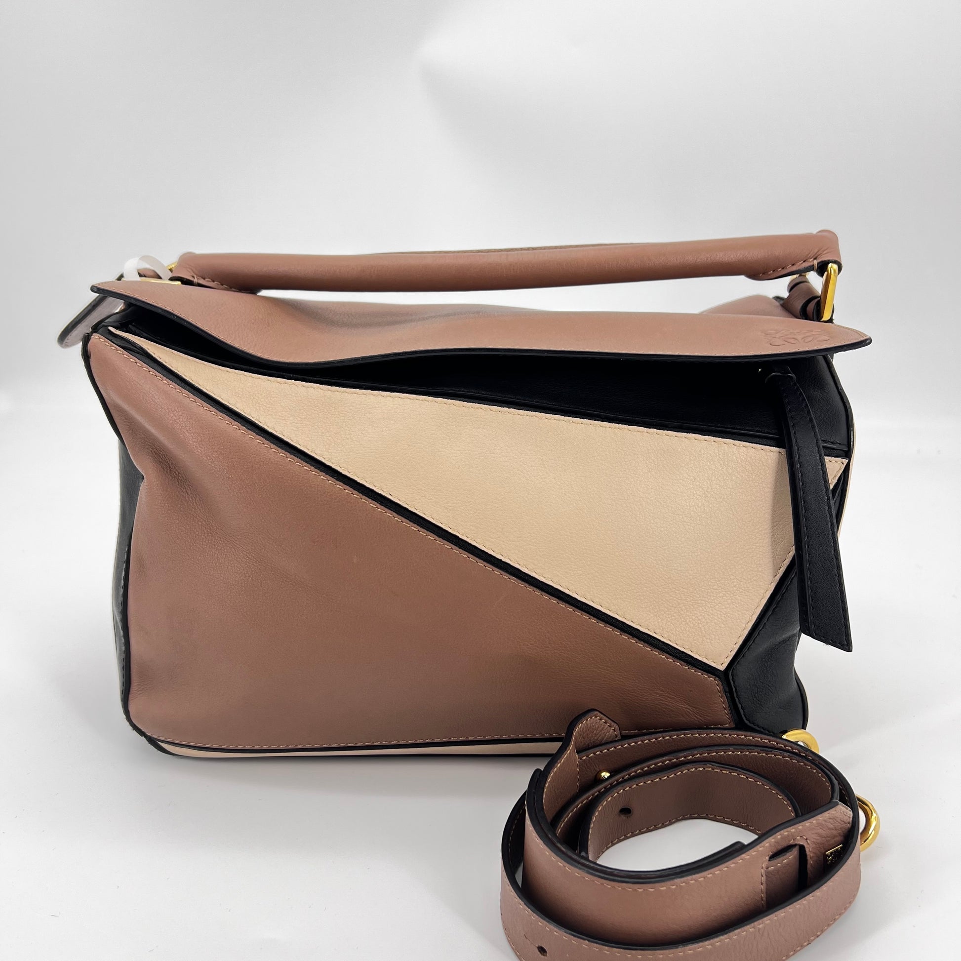 Puzzle Bag Leather Medium Twins