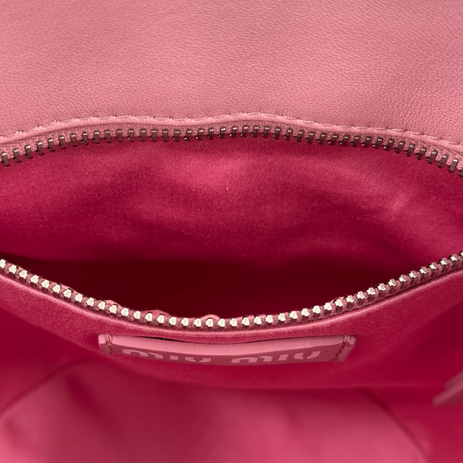 Nappa Matelasse Wicker Basket Bag Rosa Miele NJ