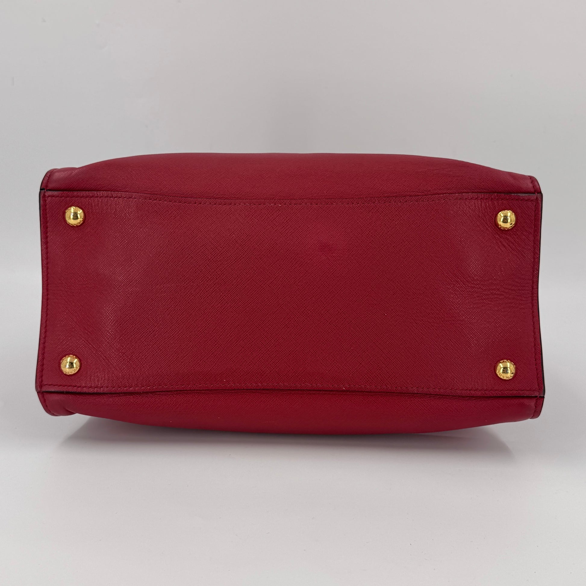 Saffiano Soft Triple Pocket Tote Rosso NJ