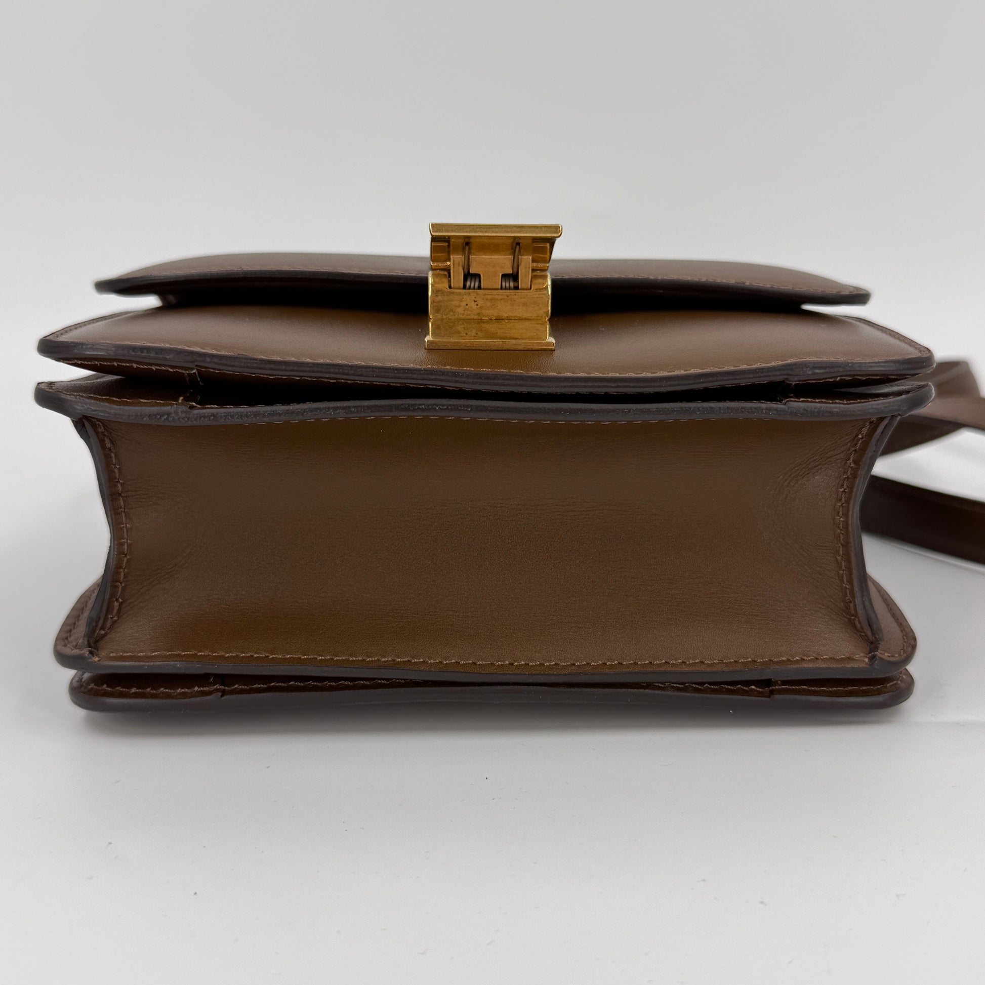 Smooth Calfskin Small Classic Box Flap Bag Camel NJ
