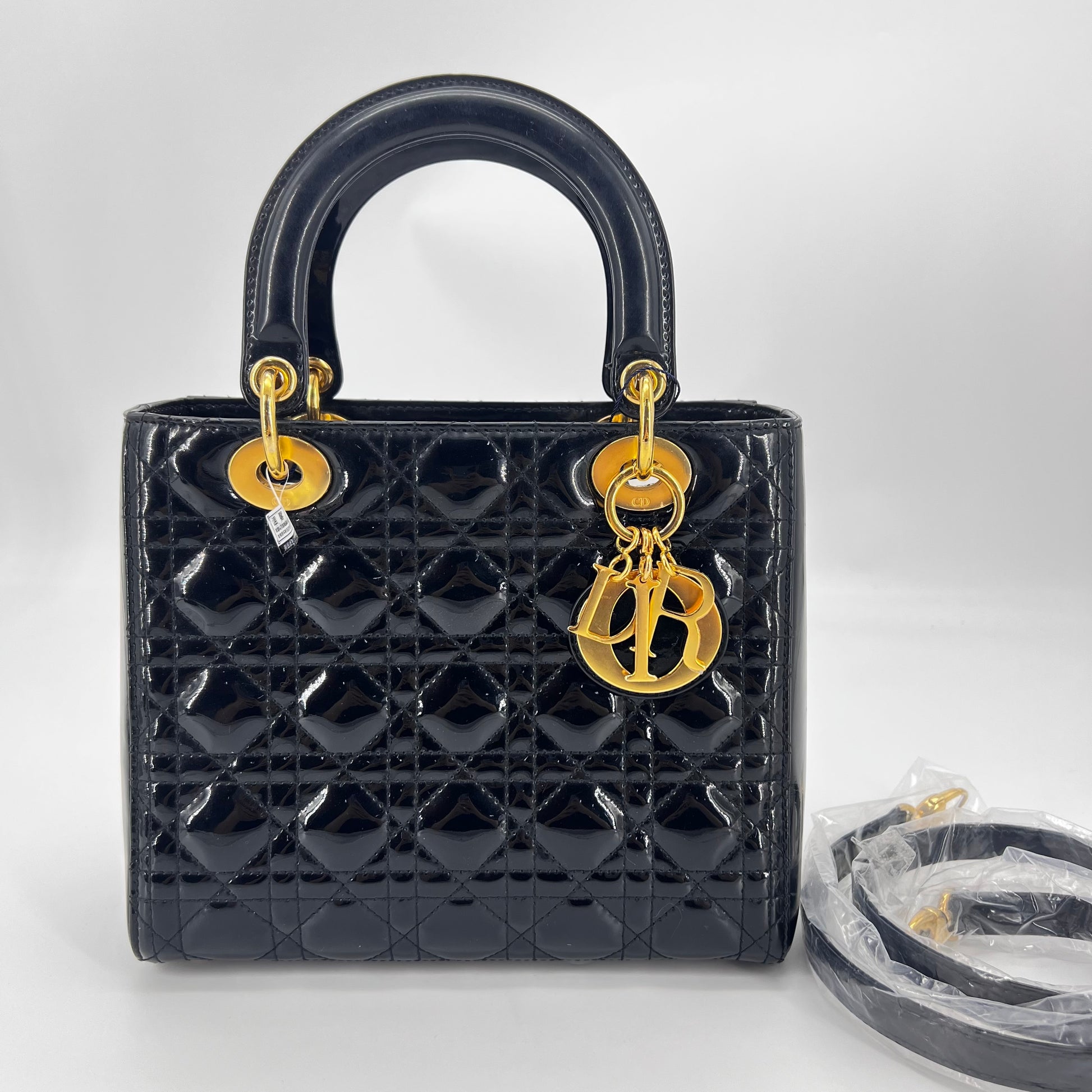 Lady Dior Bag Cannage Quilt Patent Medium - Twins
