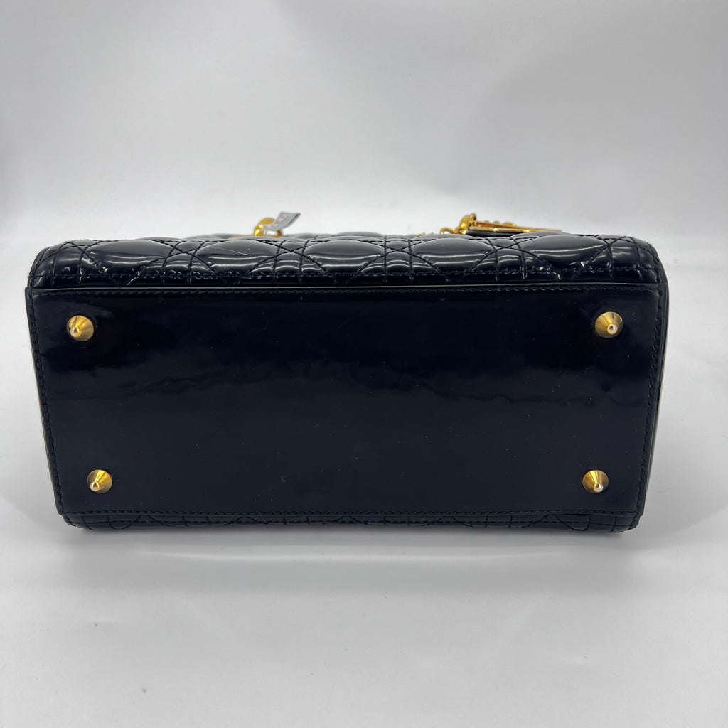 Lady Dior Bag Cannage Quilt Patent Medium - Twins
