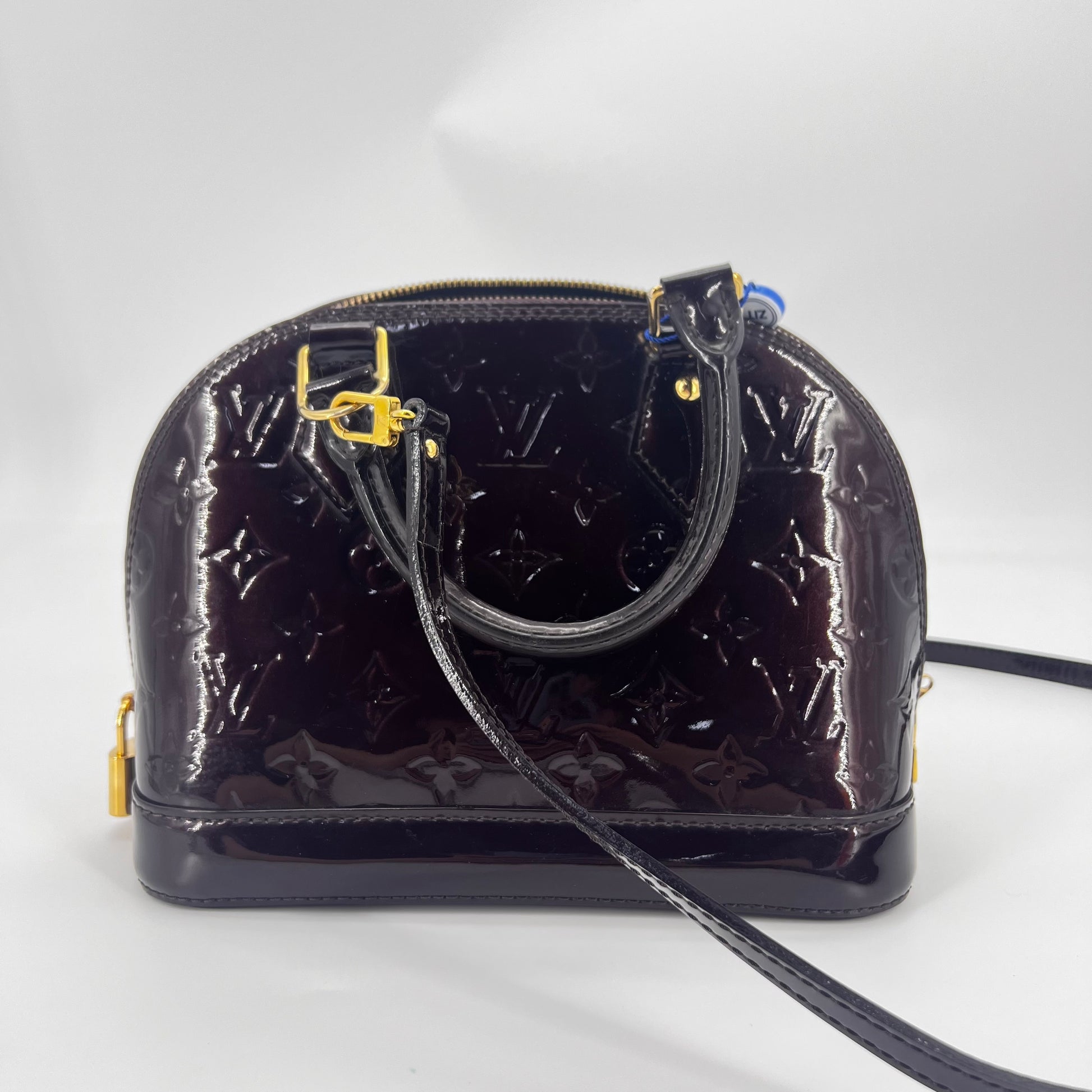 Alma Handbag Monogram Vernis BB Twins