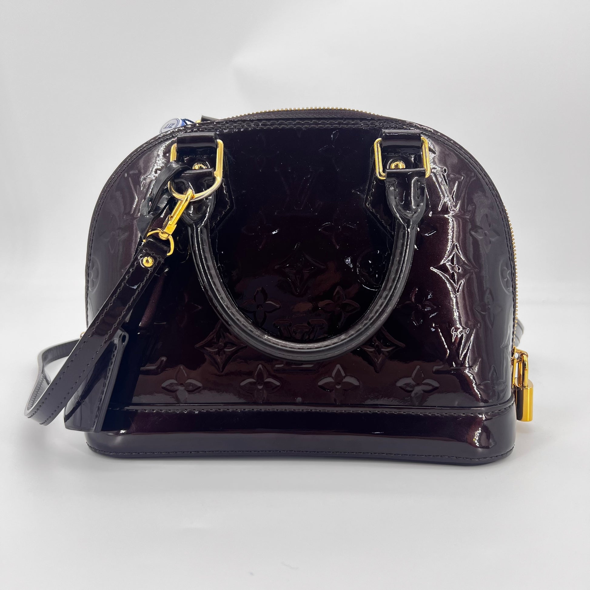 Alma Handbag Monogram Vernis BB Twins