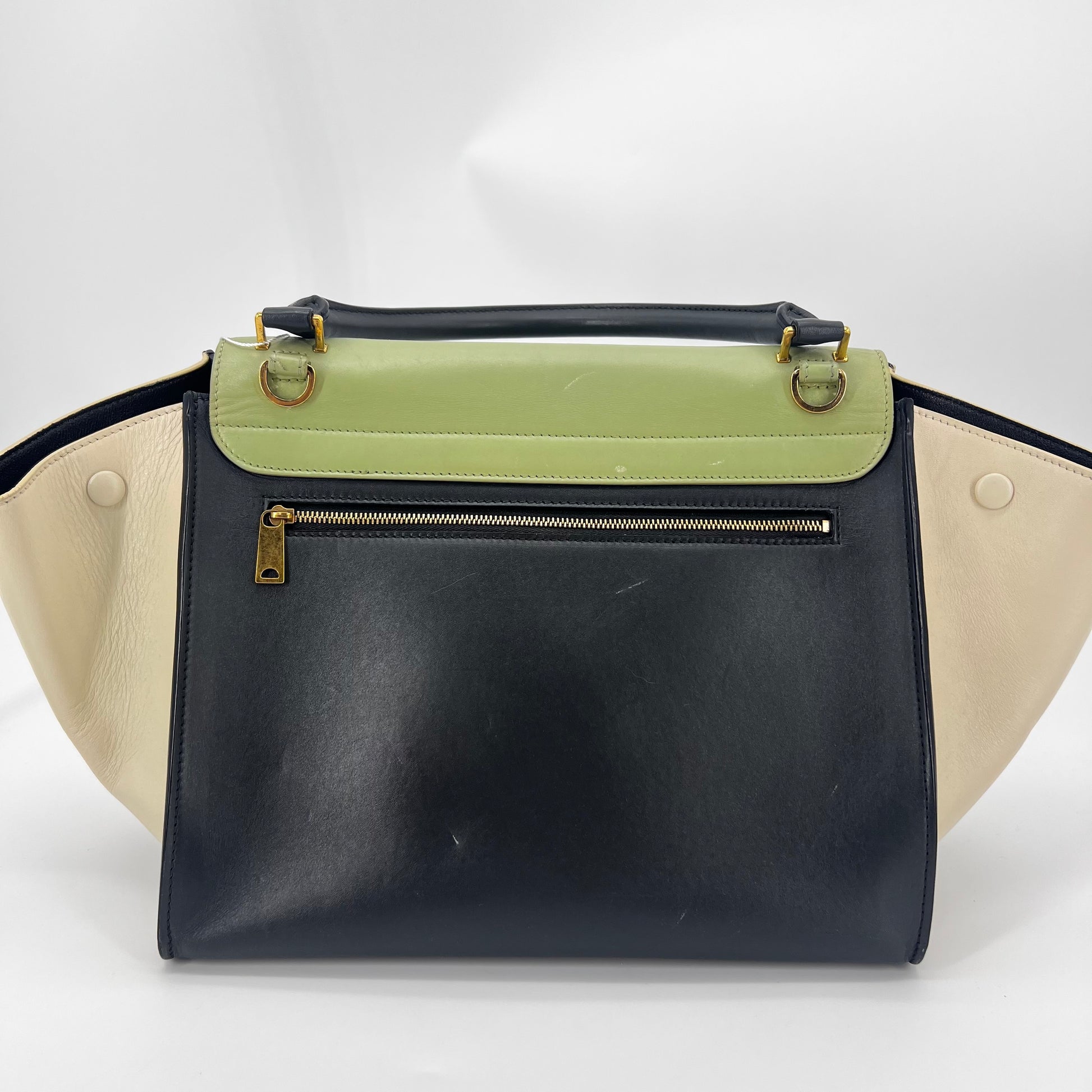 Tricolor Trapeze Bag Leather Medium - twins