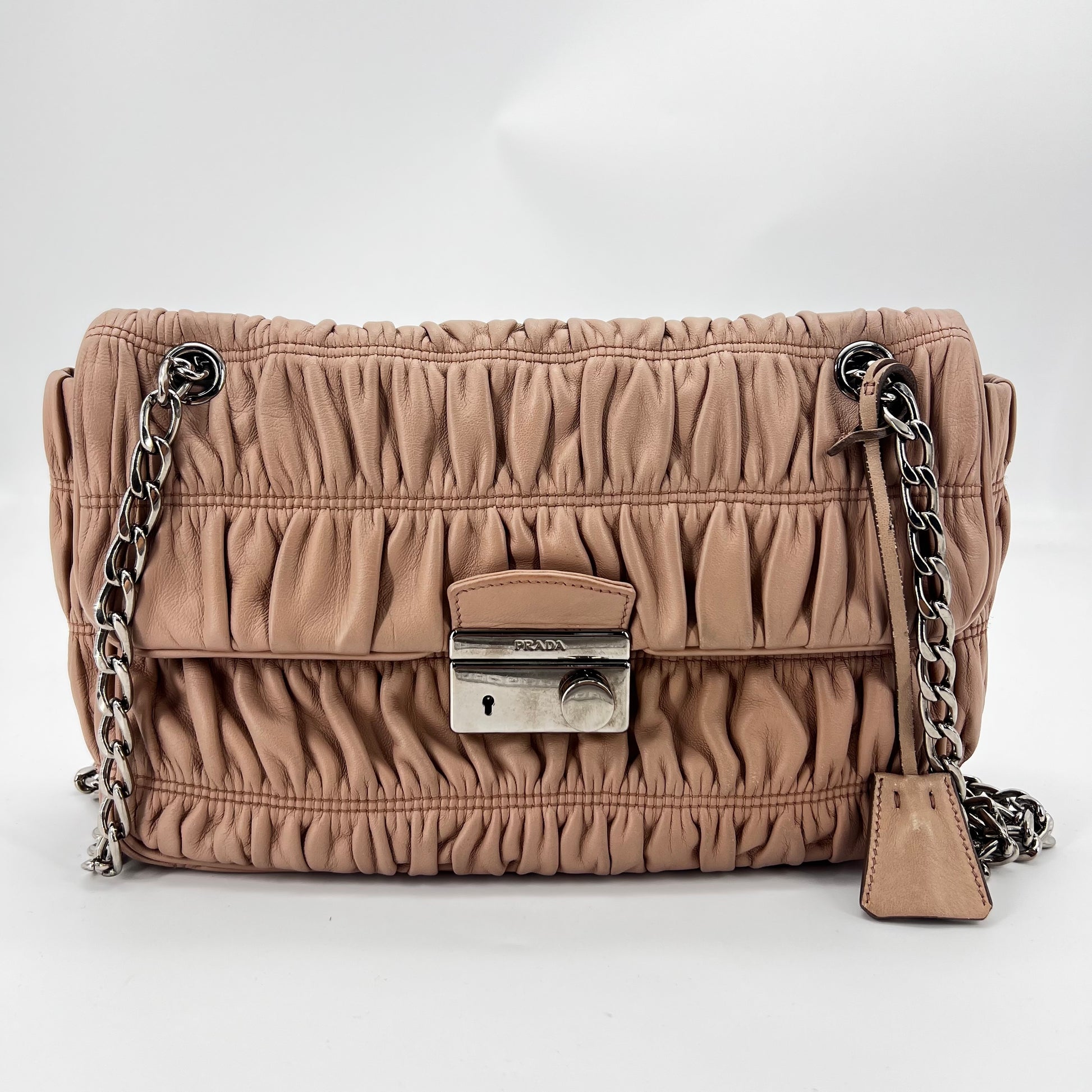Gaufre Flap Shoulder Bag Nappa Leather Medium twins