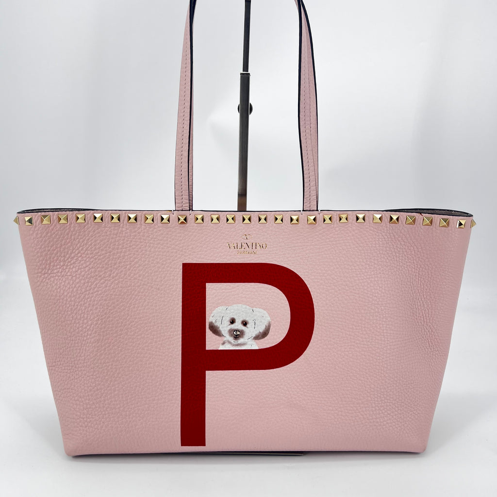 Rockstud Pet Customizable Small Tote Bag - twins