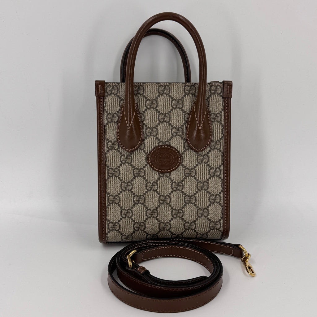 GUCCI Interlocking G Mini Tote Shoulder Bag NJ