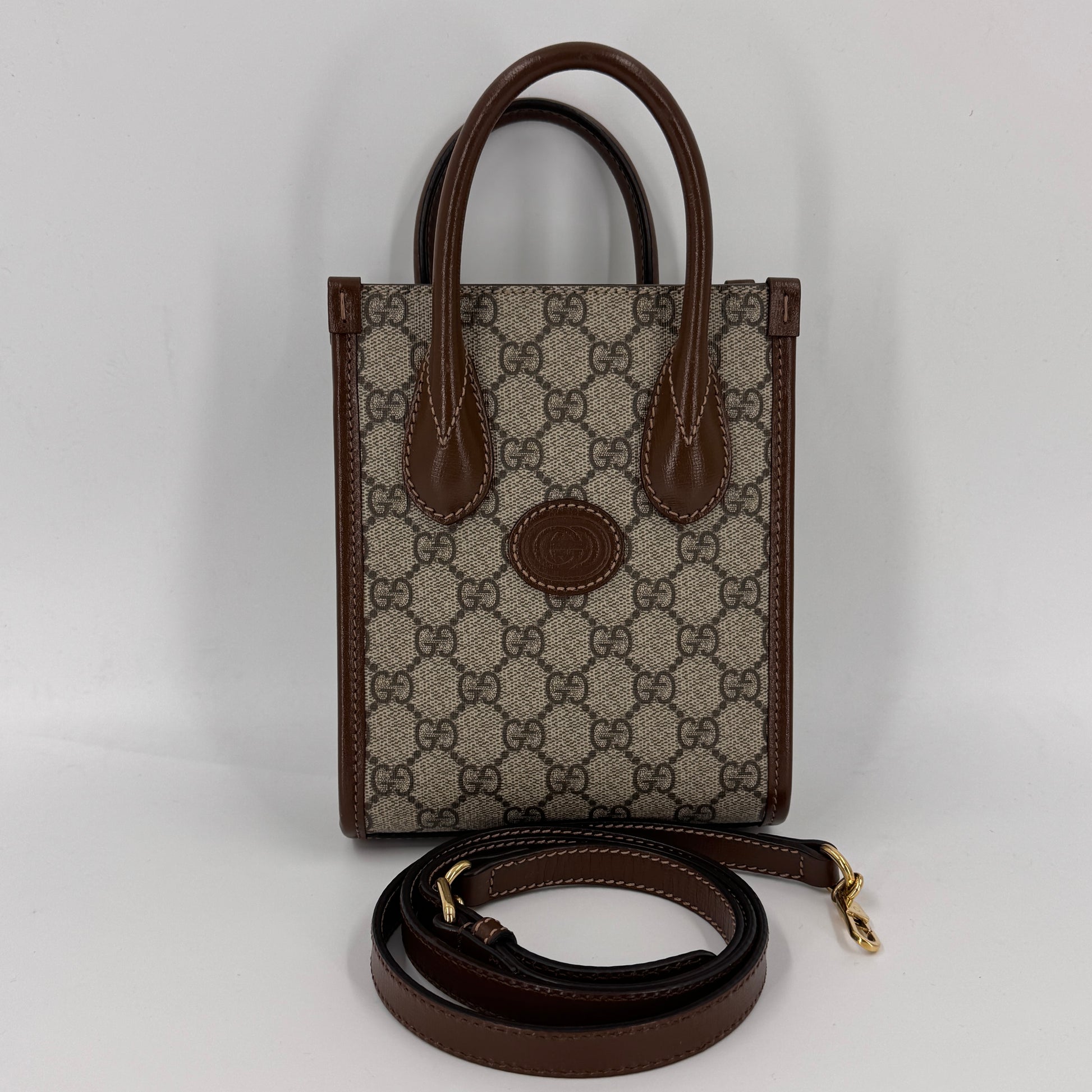 GUCCI Interlocking G Mini Tote Shoulder Bag NJ