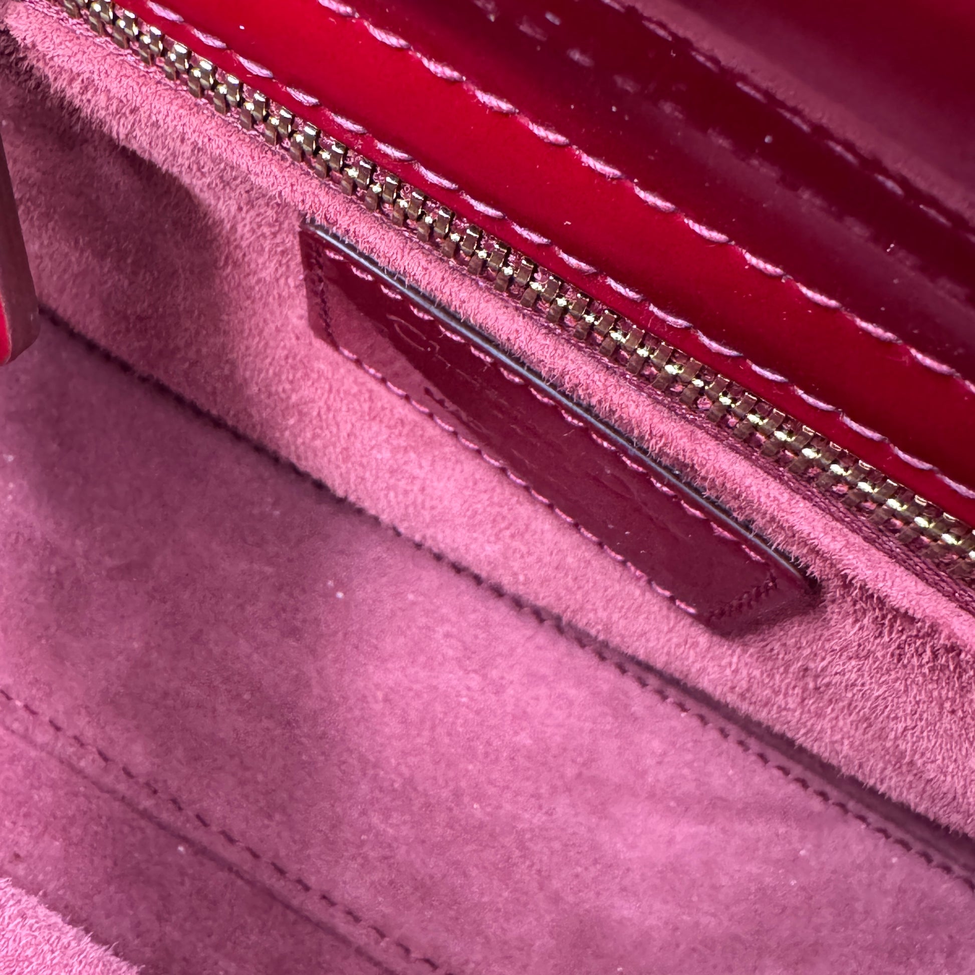 Patent Cannage Mini Lady Dior Red NJ